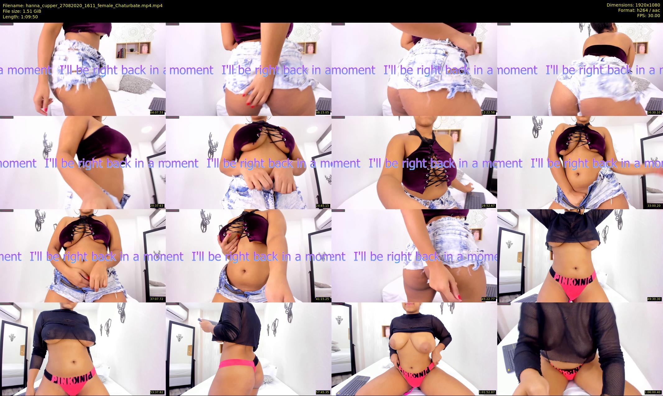 hanna_cupper — 70 minute Chaturbate female cam show recording, 1080p, Aug 27, 2020