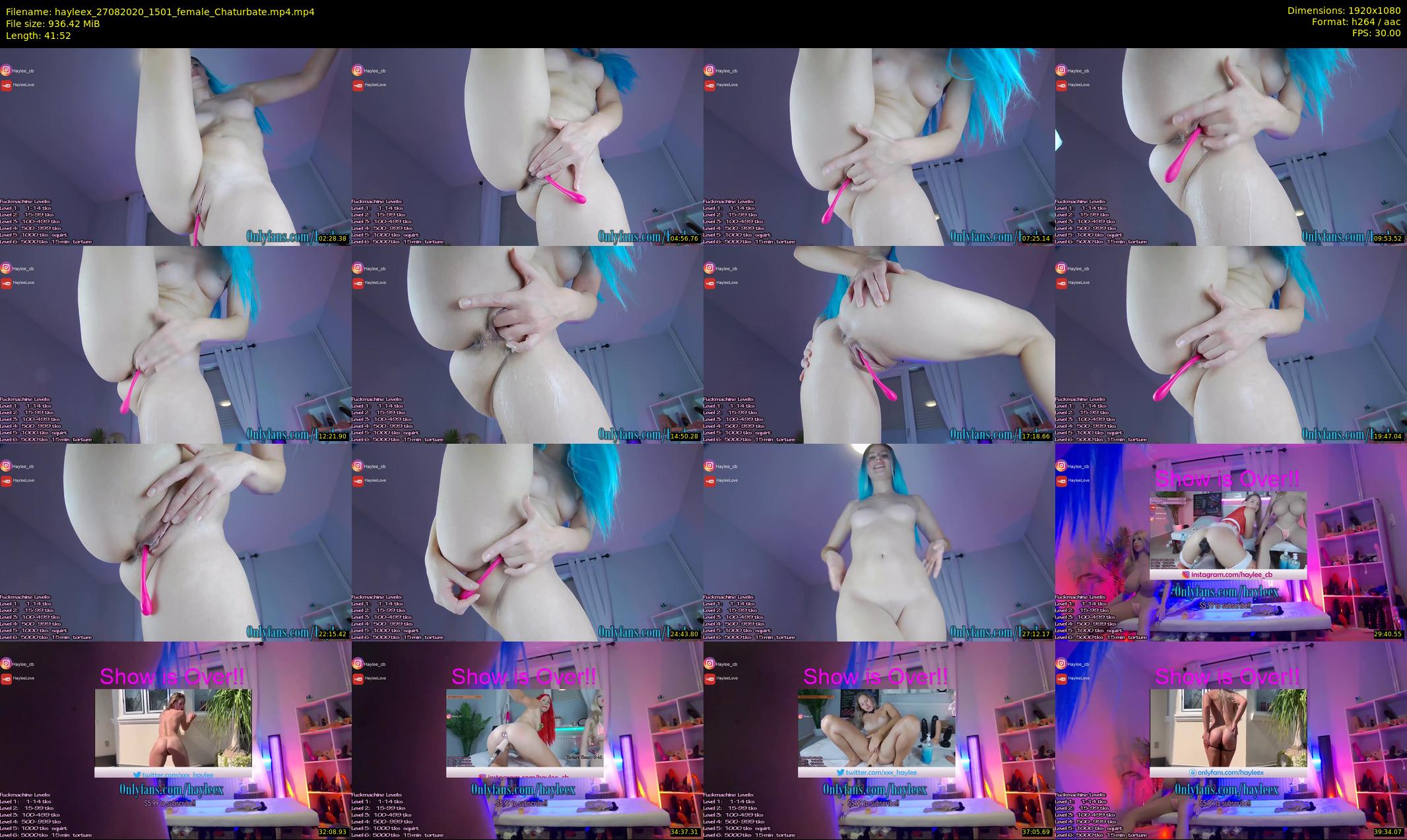 hayleex — 42 minute Chaturbate female cam show recording, 1080p, Aug 27, 2020