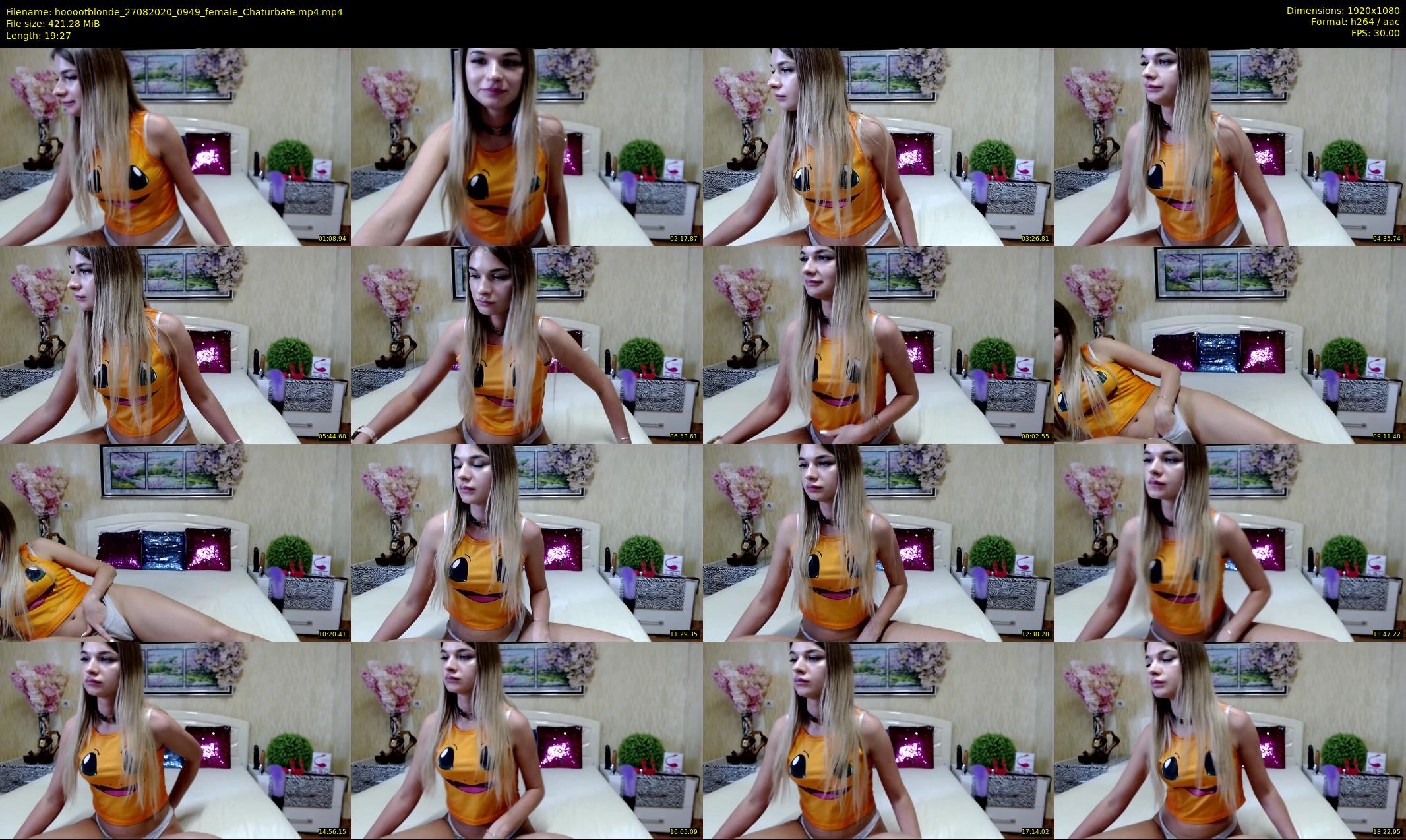 hooootblonde — 20 minute Chaturbate female cam show recording, 1080p, Aug 27, 2020
