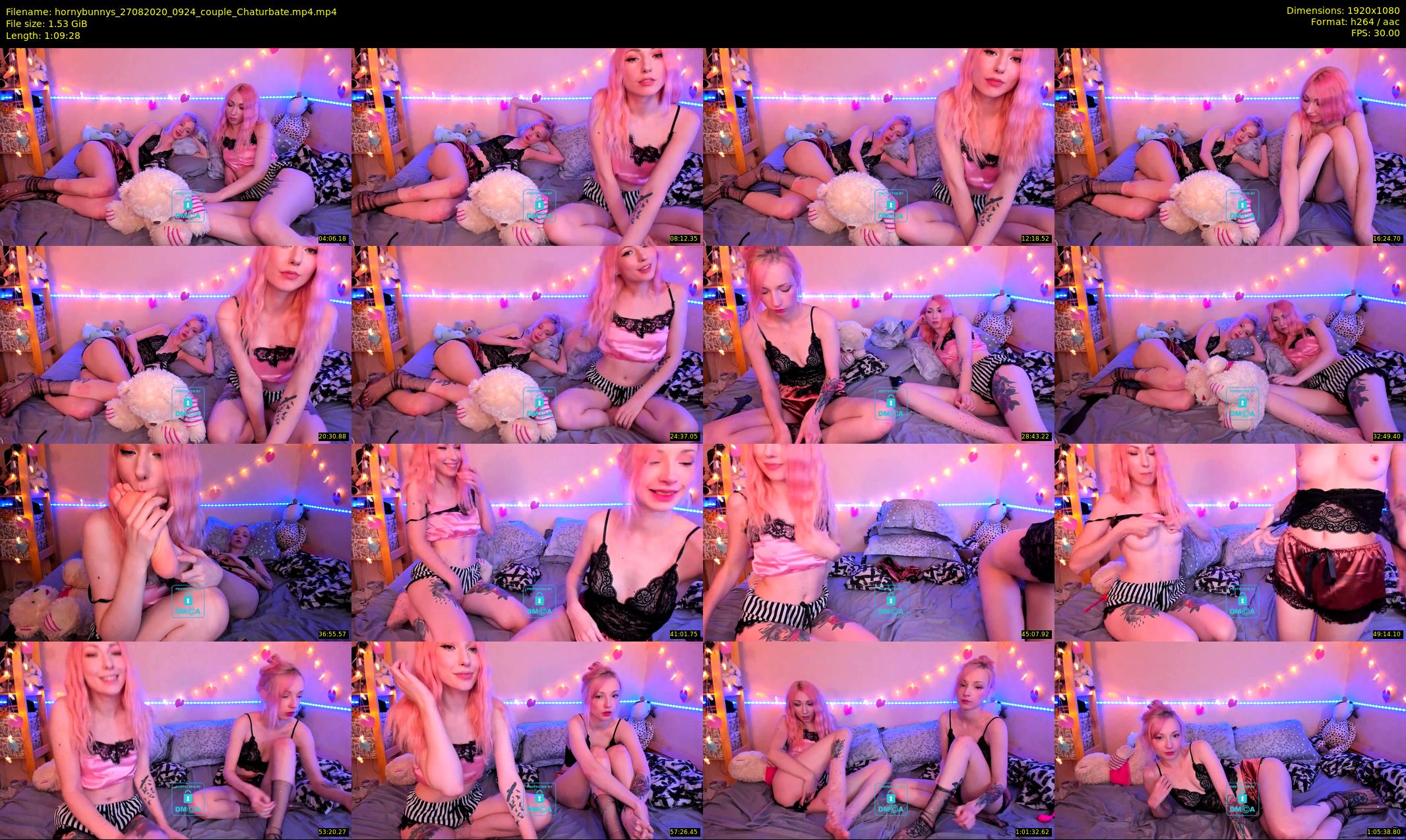 hornybunnys — 70 minute Chaturbate couple cam show recording, 1080p, Aug 27, 2020