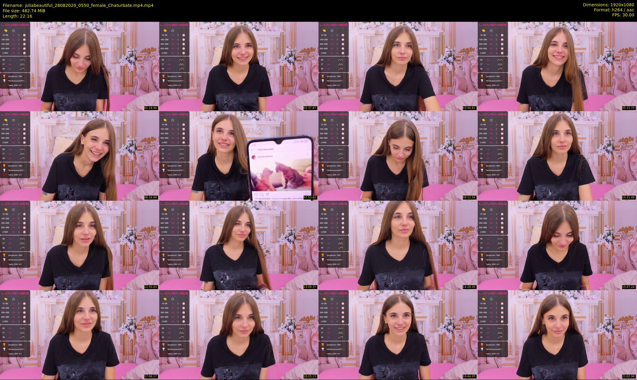 juliabeautiful — 23 minute Chaturbate female cam show recording, 1080p, Aug 28, 2020