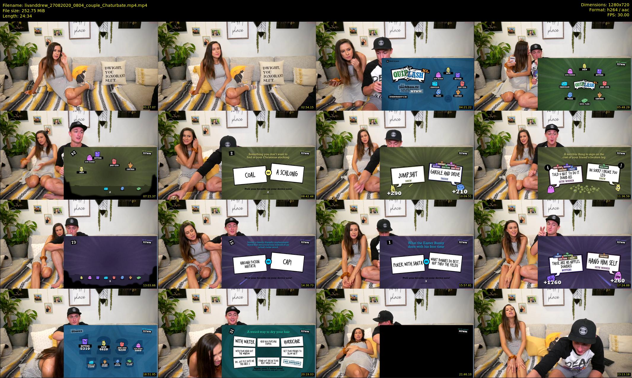 livanddrew — 25 minute Chaturbate couple cam show recording, 720p, Aug 27, 2020