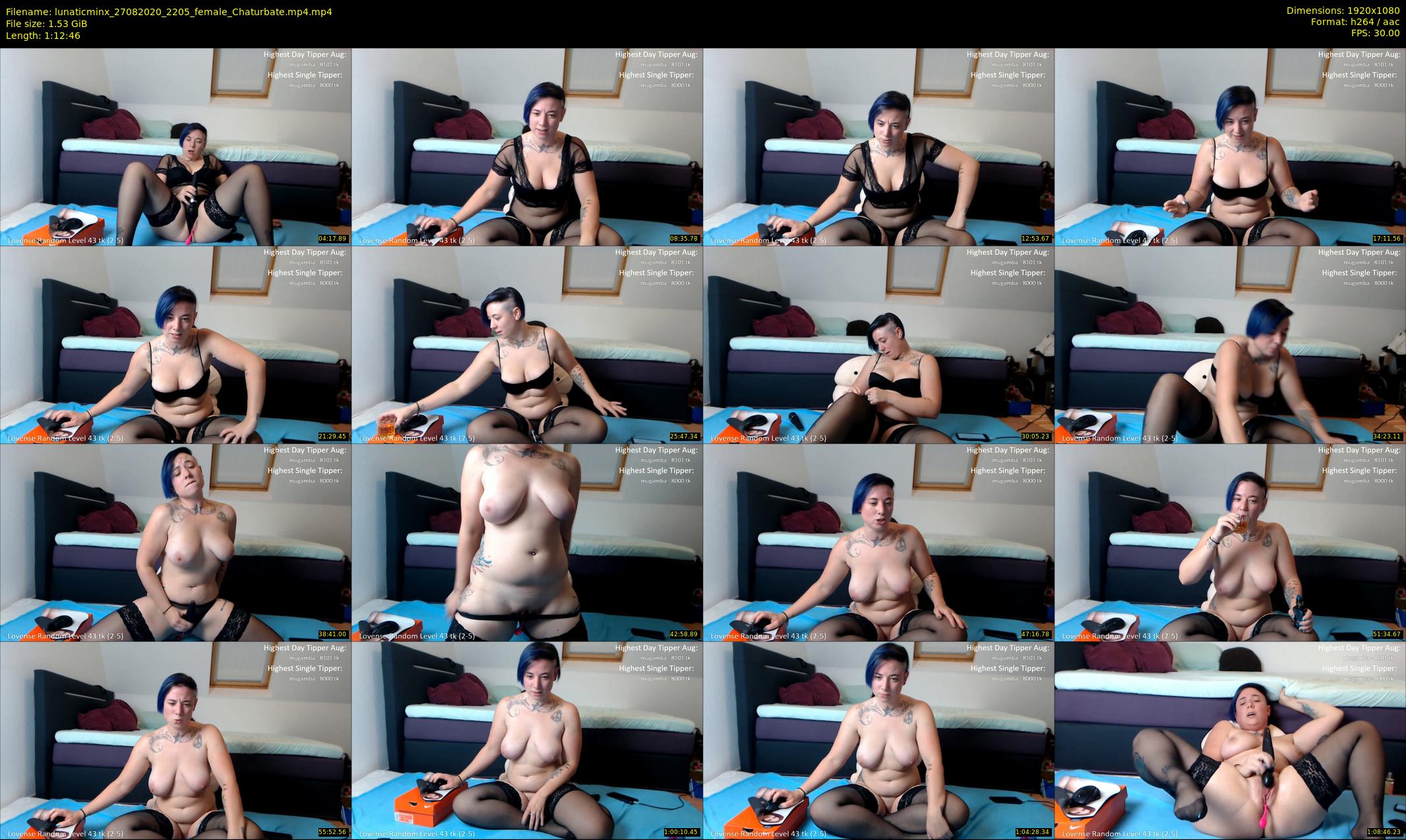 lunaticminx — 73 minute Chaturbate female cam show recording, 1080p, Aug 27, 2020
