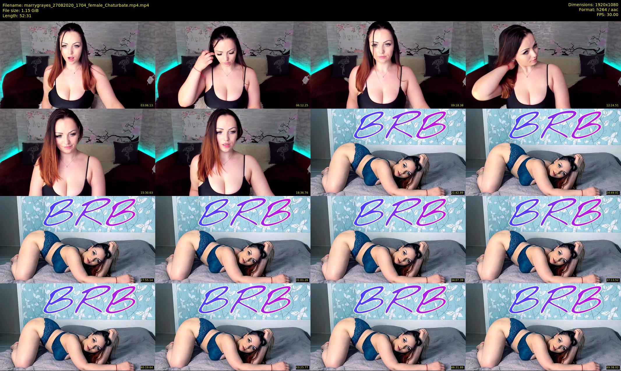 marrygrayes — 53 minute Chaturbate female cam show recording, 1080p, Aug 27, 2020