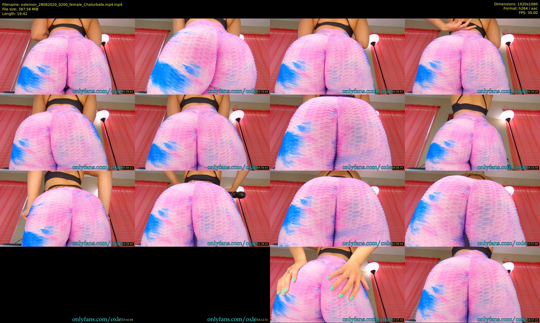 oxlemon — 20 minute Chaturbate female cam show recording, 1080p, Aug 28, 2020