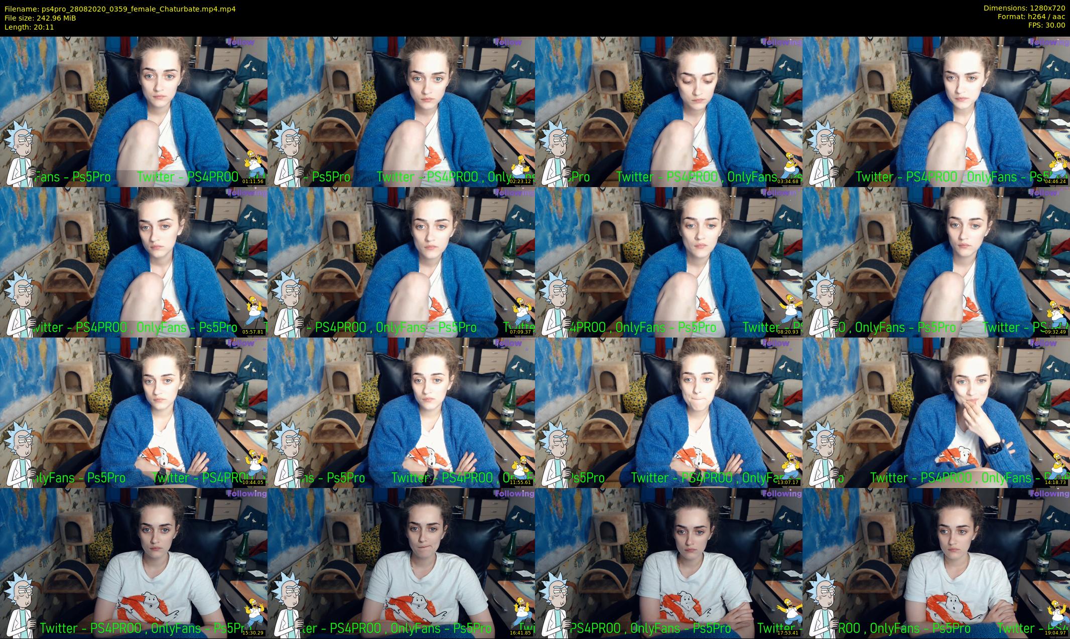 ps4pro — 21 minute Chaturbate female cam show recording, 720p, Aug 28, 2020