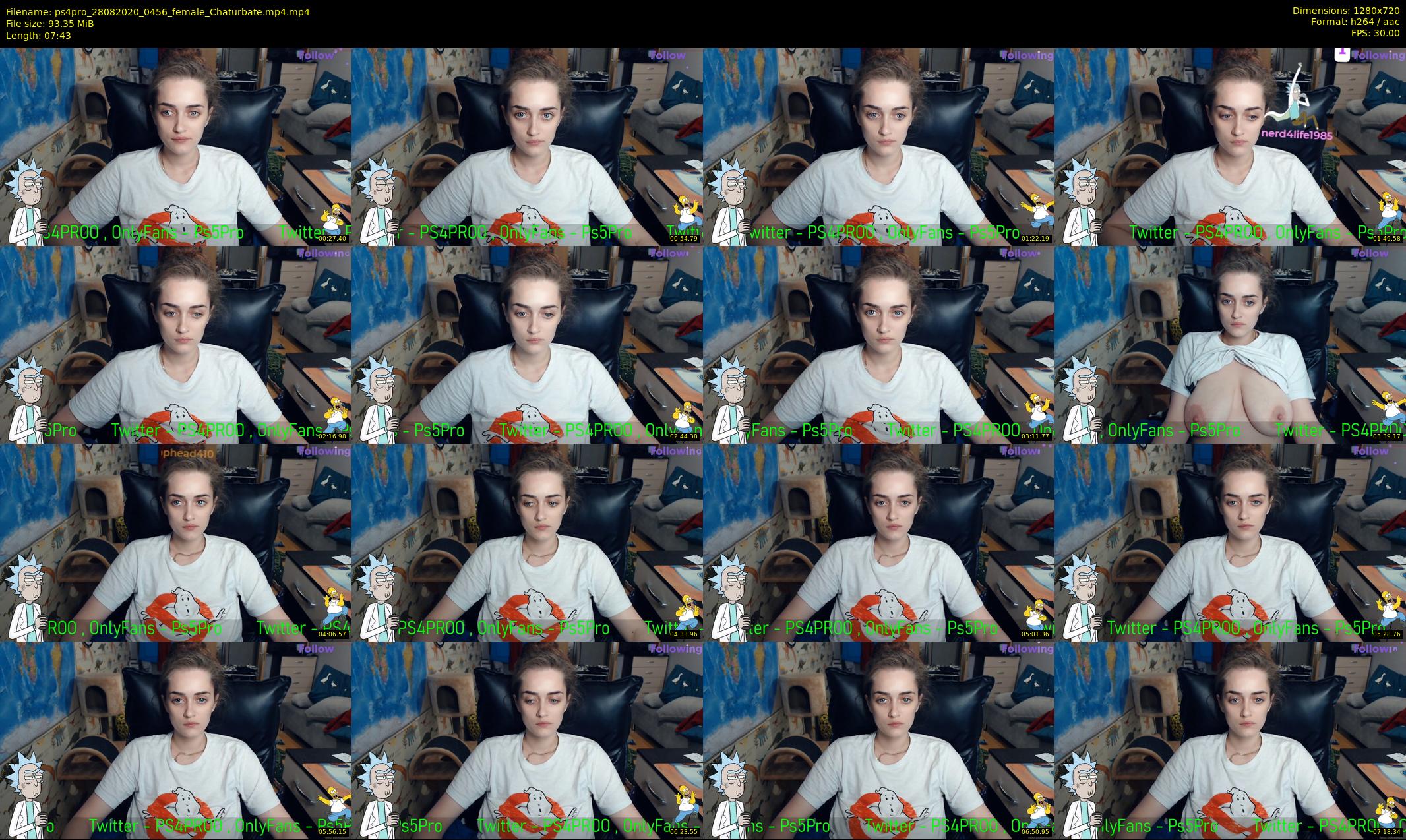 ps4pro — 8 minute Chaturbate female cam show recording, 720p, Aug 28, 2020