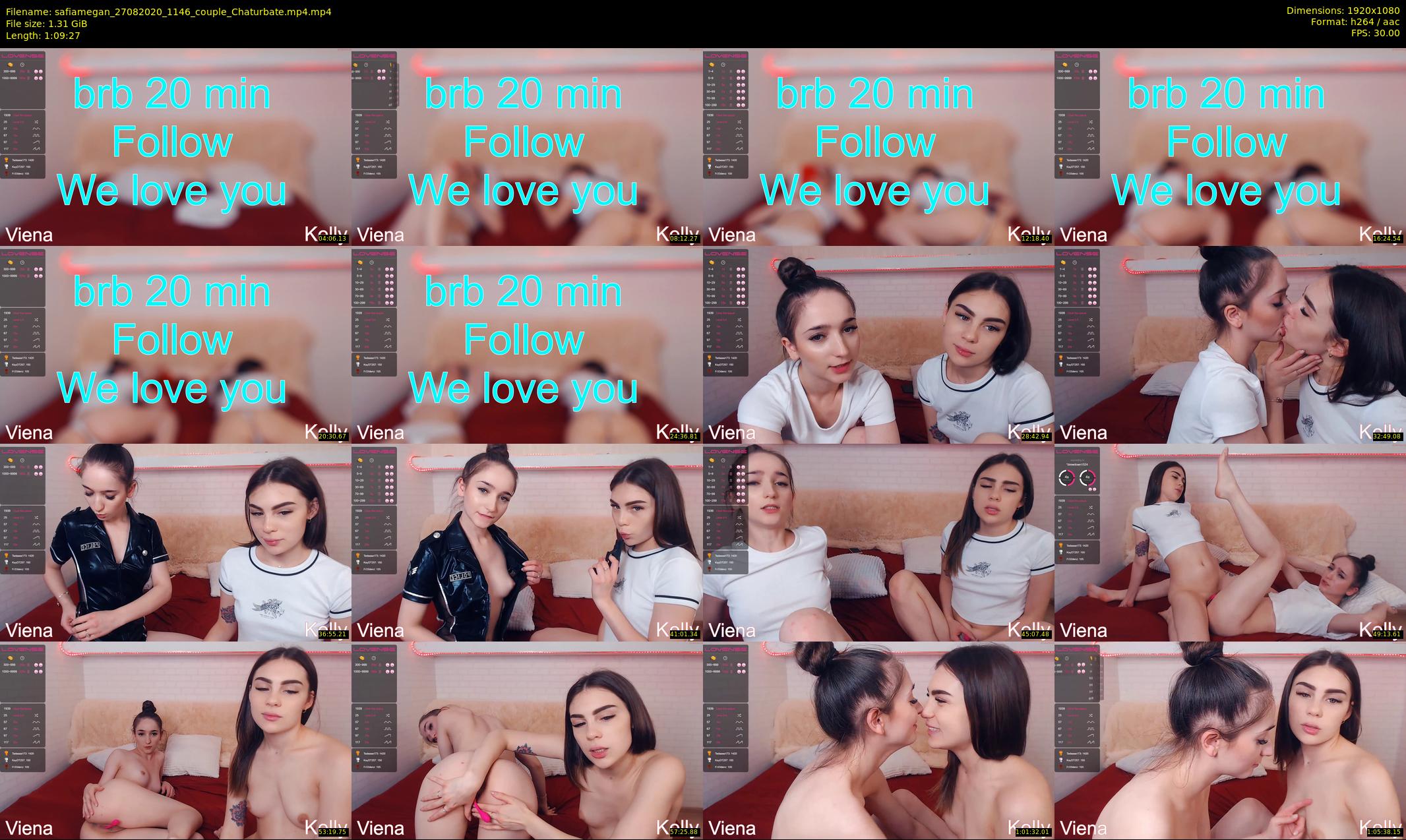 safiamegan — 70 minute Chaturbate couple cam show recording, 1080p, Aug 27, 2020