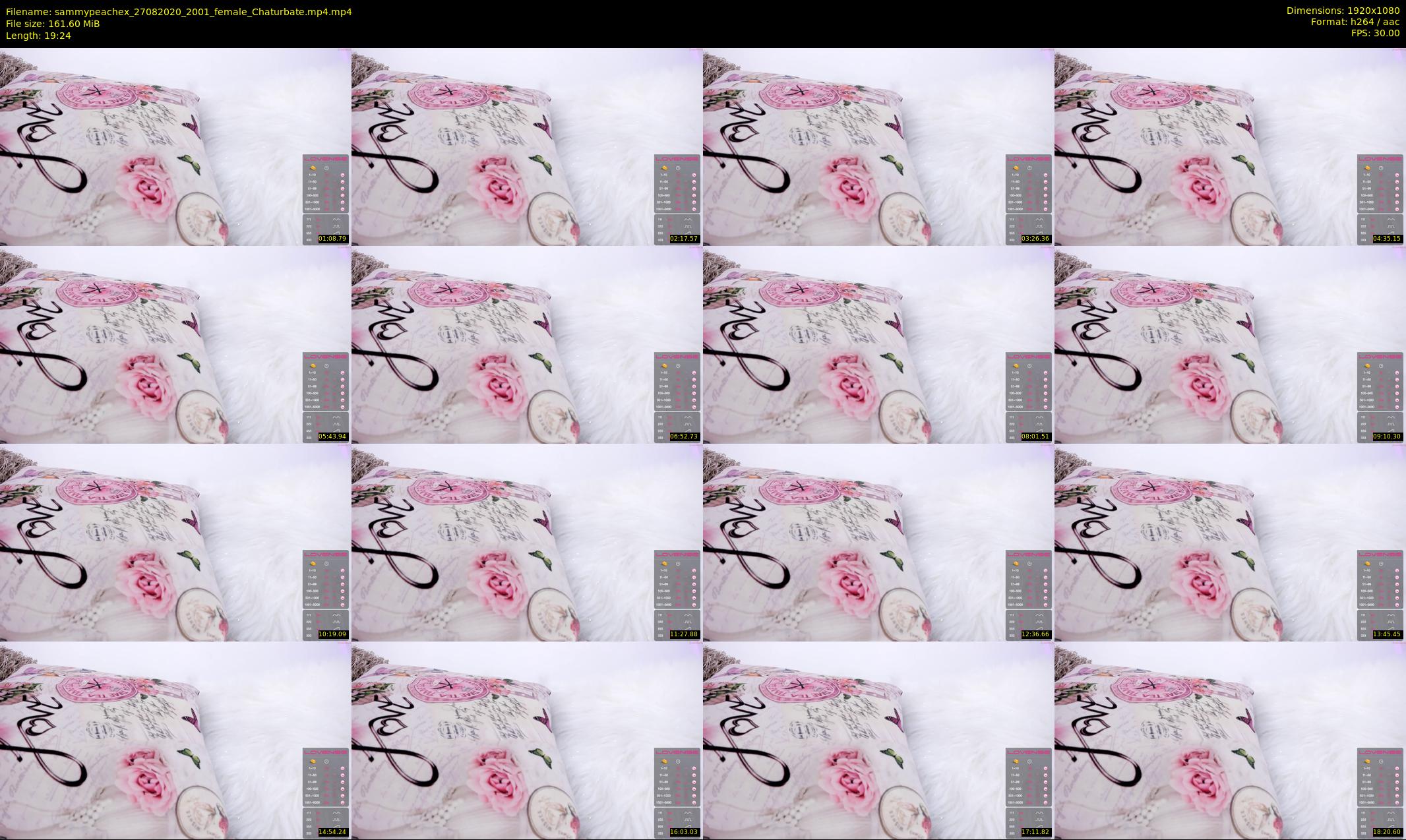 sammypeachex — 20 minute Chaturbate female cam show recording, 1080p, Aug 27, 2020