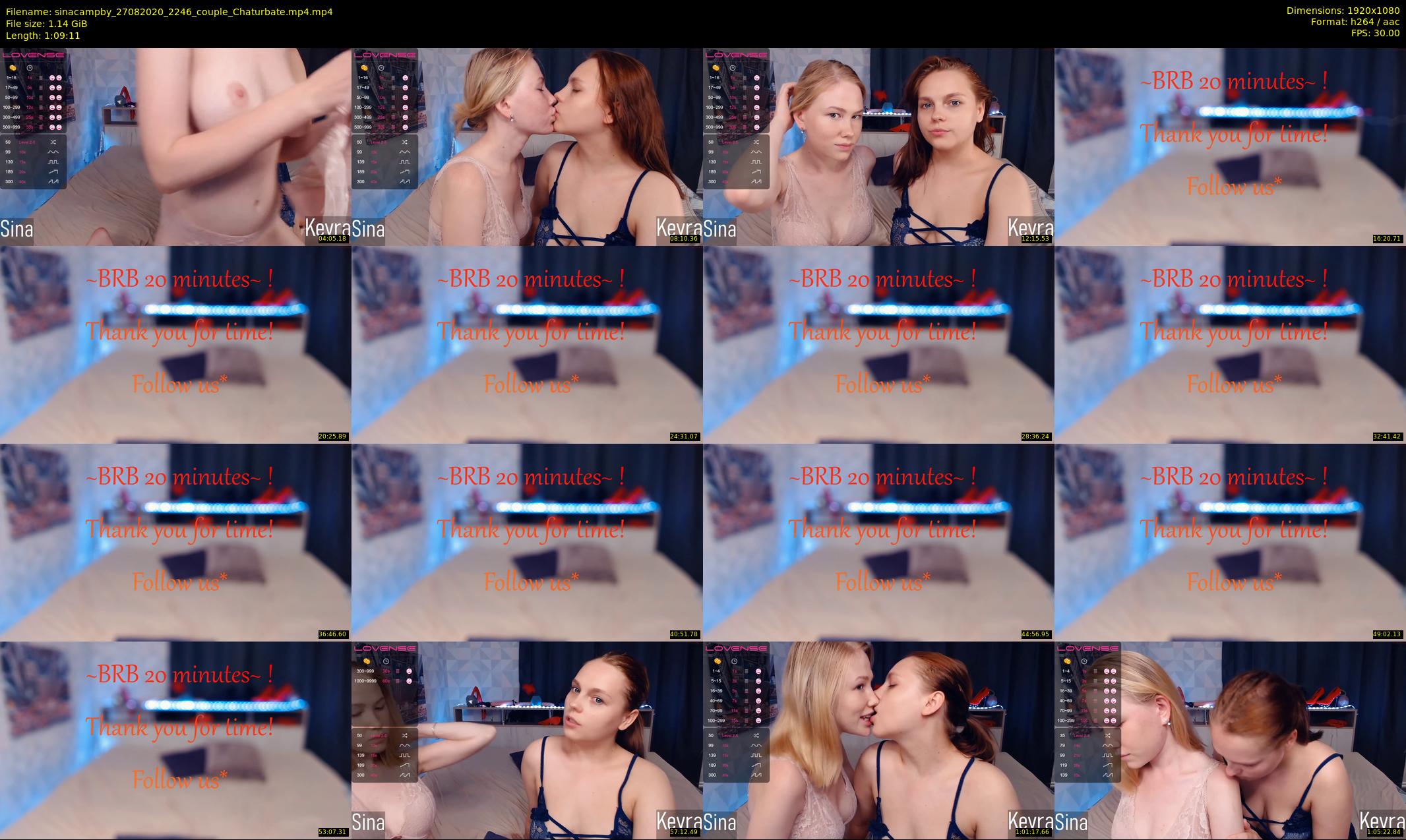 sinacampby — 70 minute Chaturbate couple cam show recording, 1080p, Aug 27, 2020