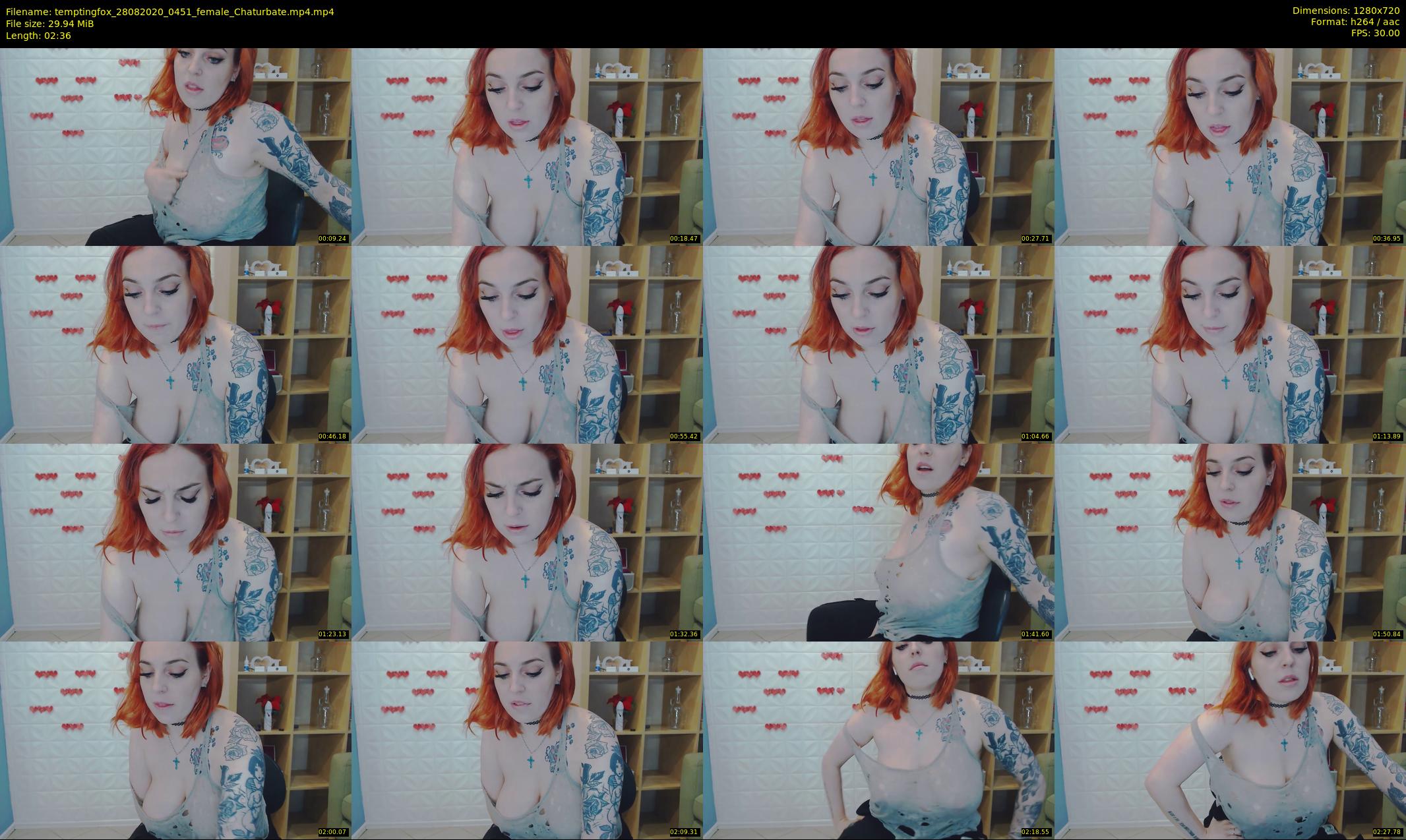 temptingfox — 3 minute Chaturbate female cam show recording, 720p, Aug 28, 2020