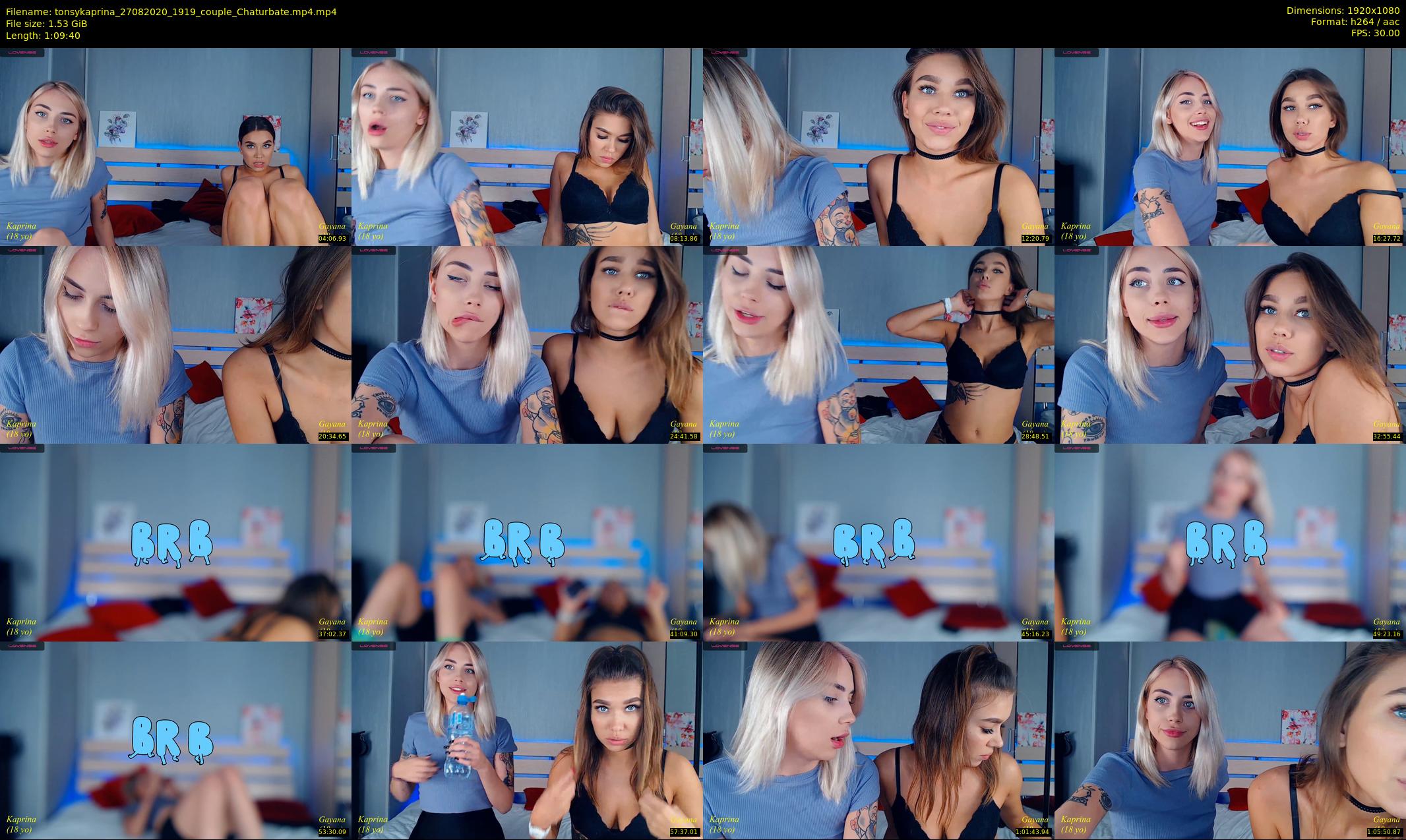 tonsykaprina — 70 minute Chaturbate couple cam show recording, 1080p, Aug 27, 2020