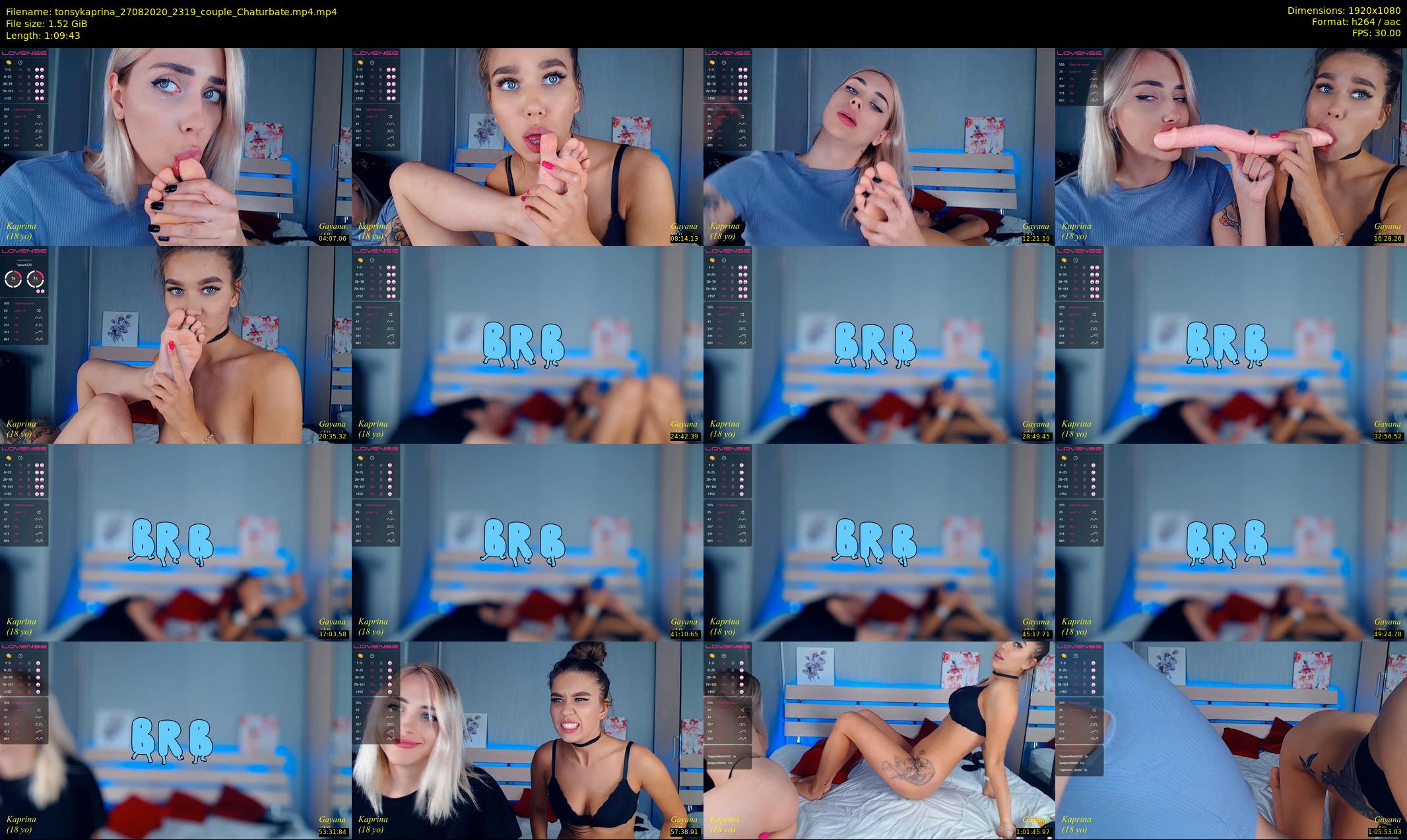 tonsykaprina — 70 minute Chaturbate couple cam show recording, 1080p, Aug 27, 2020
