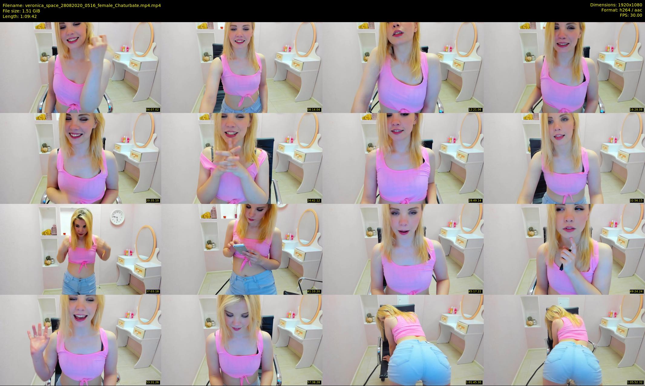 veronica_space — 70 minute Chaturbate female cam show recording, 1080p, Aug 28, 2020