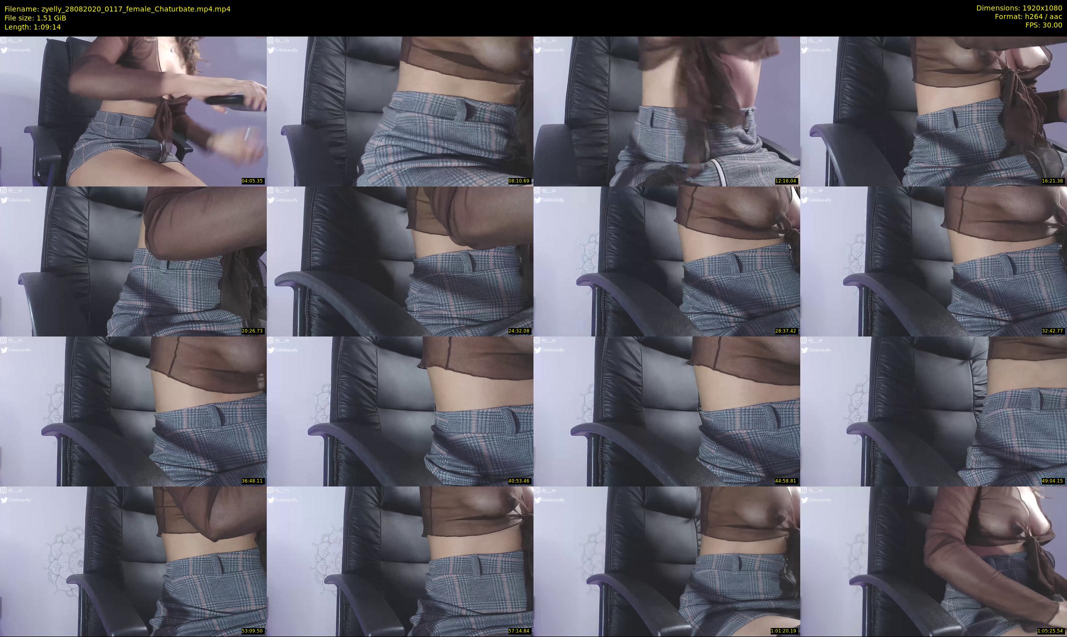 zyelly — 70 minute Chaturbate female cam show recording, 1080p, Aug 28, 2020