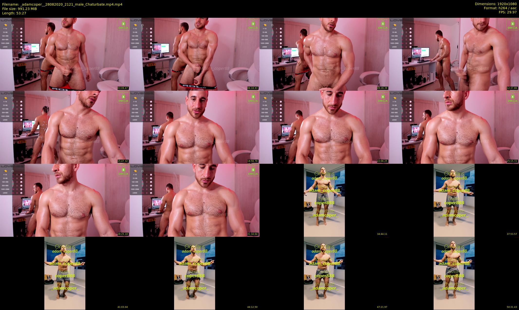 _adamcoper_ — 54 minute Chaturbate male cam show recording, 1080p, Aug 28, 2020