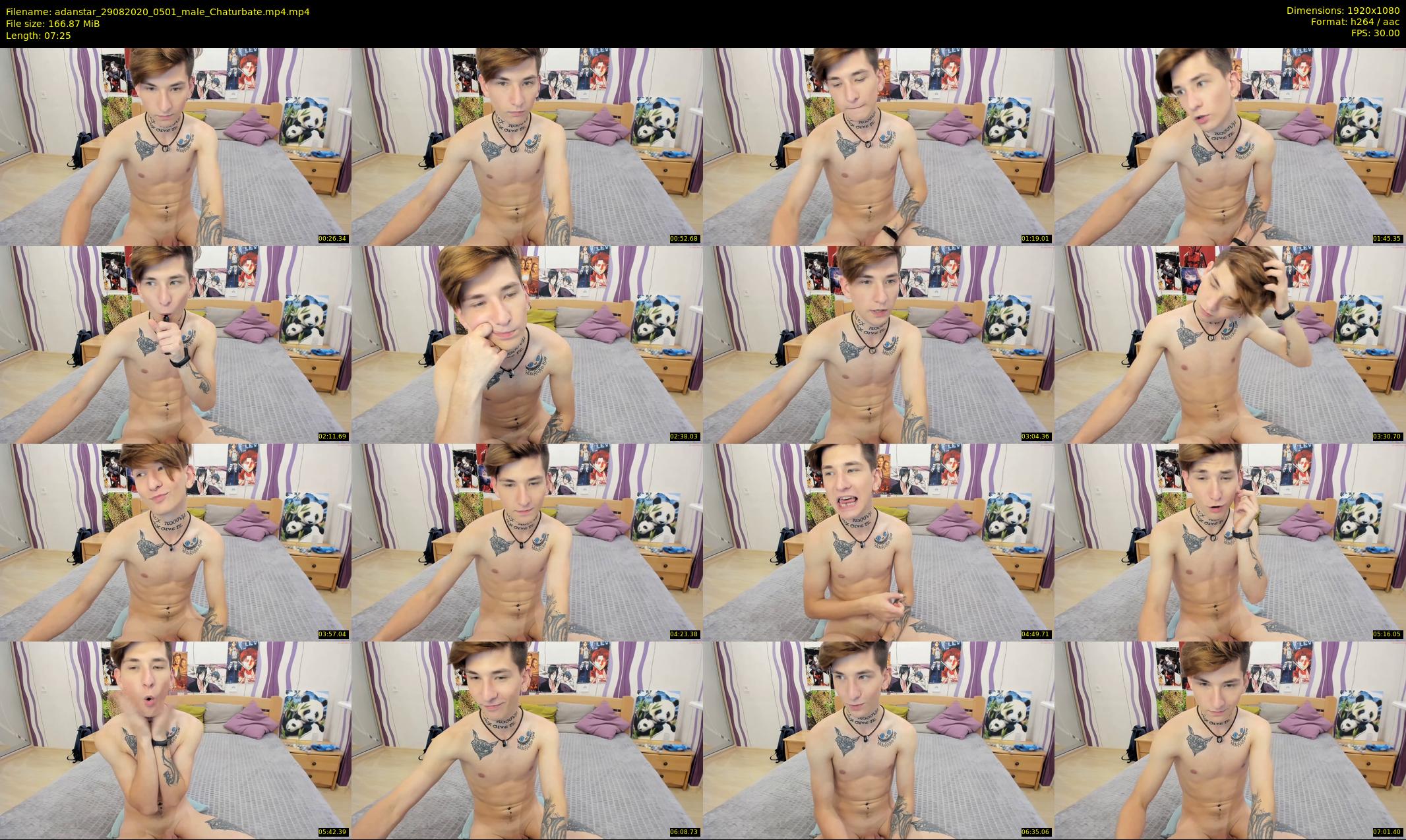 adanstar — 8 minute Chaturbate male cam show recording, 1080p, Aug 29, 2020
