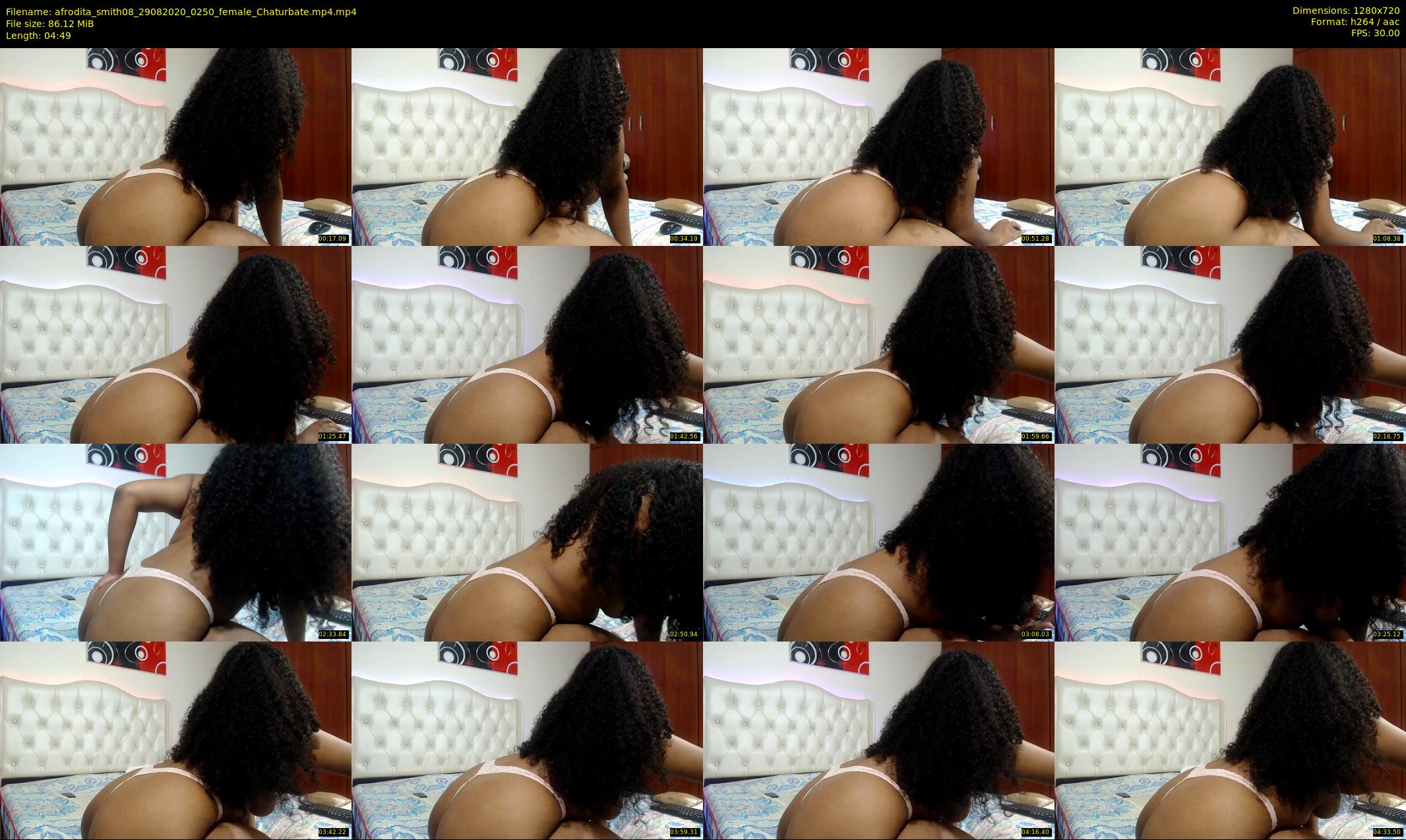 afrodita_smith08 — 5 minute Chaturbate female cam show recording, 720p, Aug 29, 2020