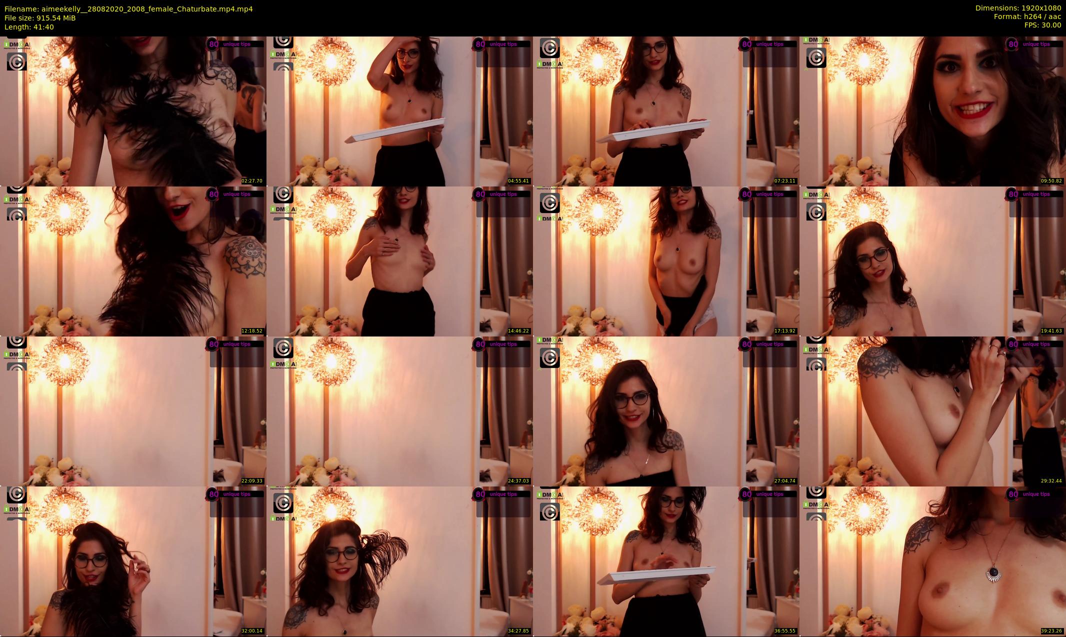 aimeekelly_ — 42 minute Chaturbate female cam show recording, 1080p, Aug 28, 2020