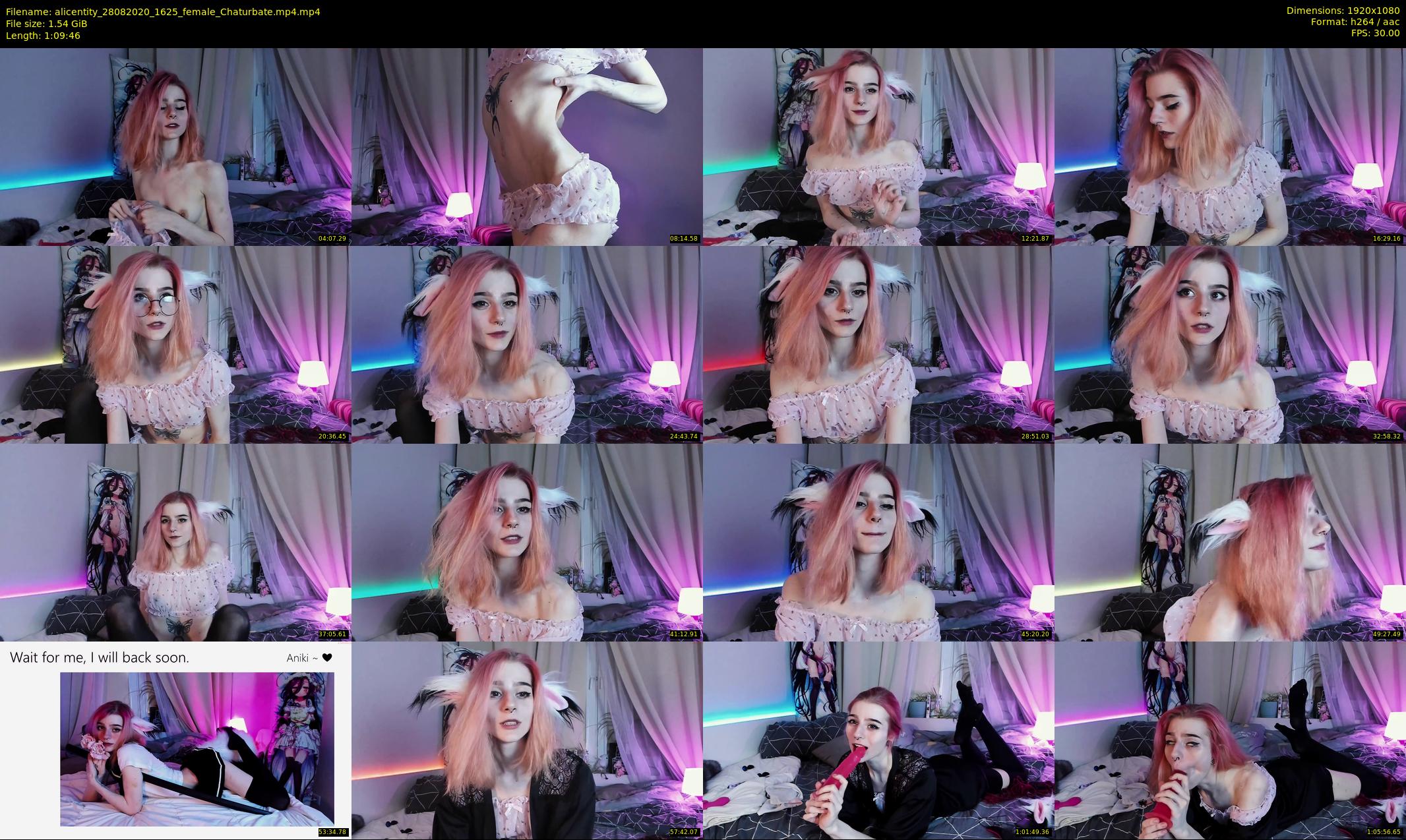 alicentity — 70 minute Chaturbate female cam show recording, 1080p, Aug 28, 2020