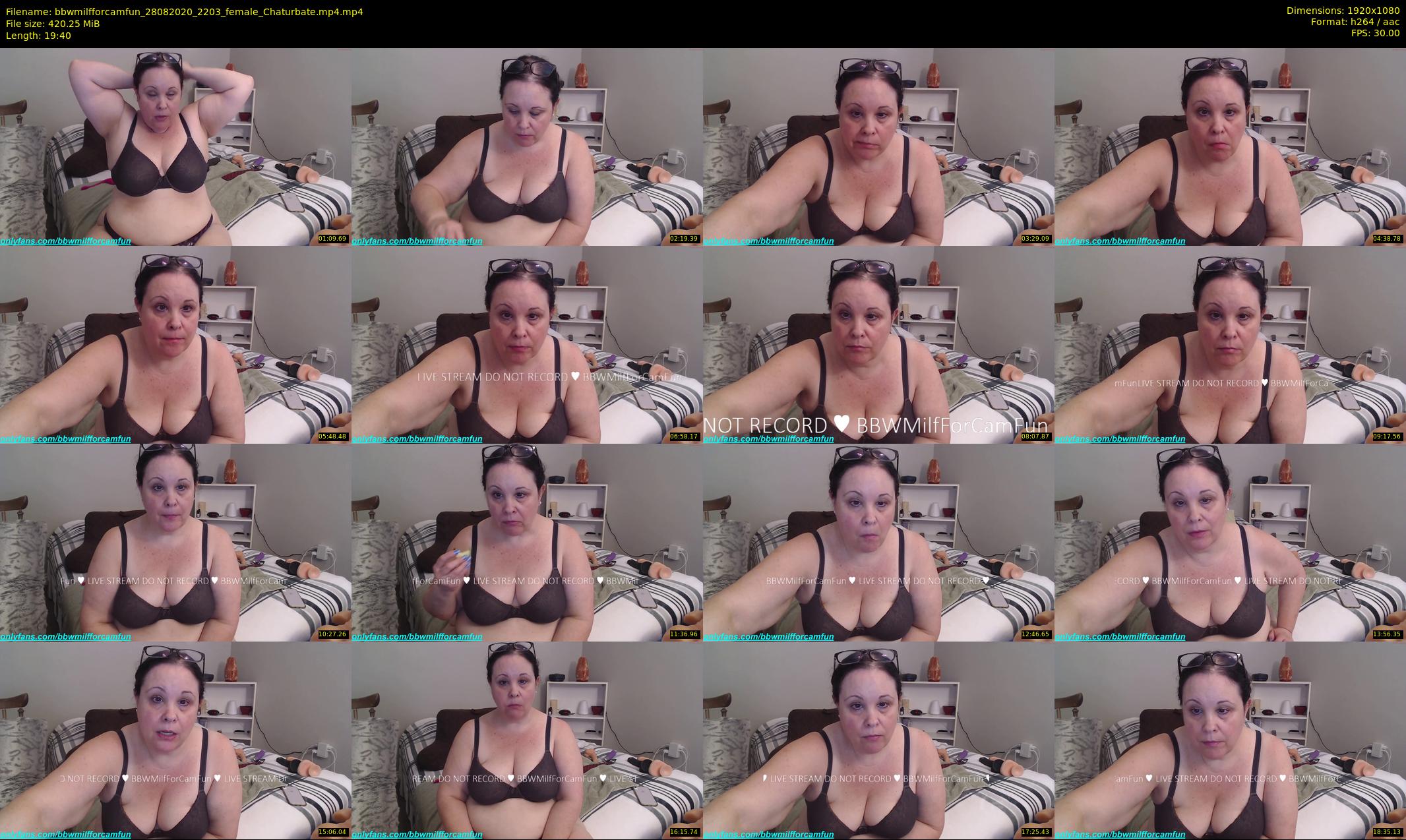 bbwmilfforcamfun — 20 minute Chaturbate female cam show recording, 1080p, Aug 28, 2020