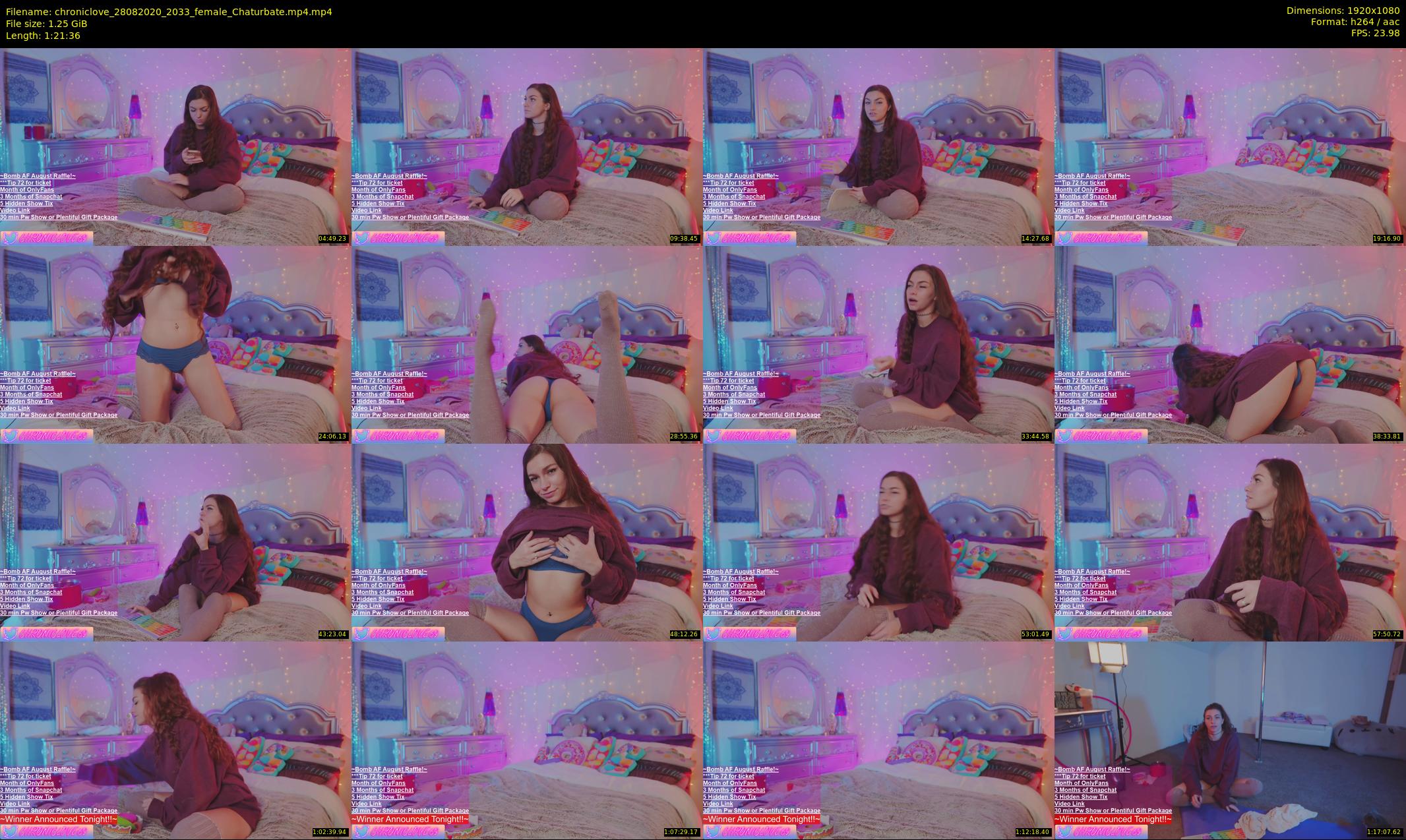 chroniclove — 82 minute Chaturbate female cam show recording, 1080p, Aug 28, 2020