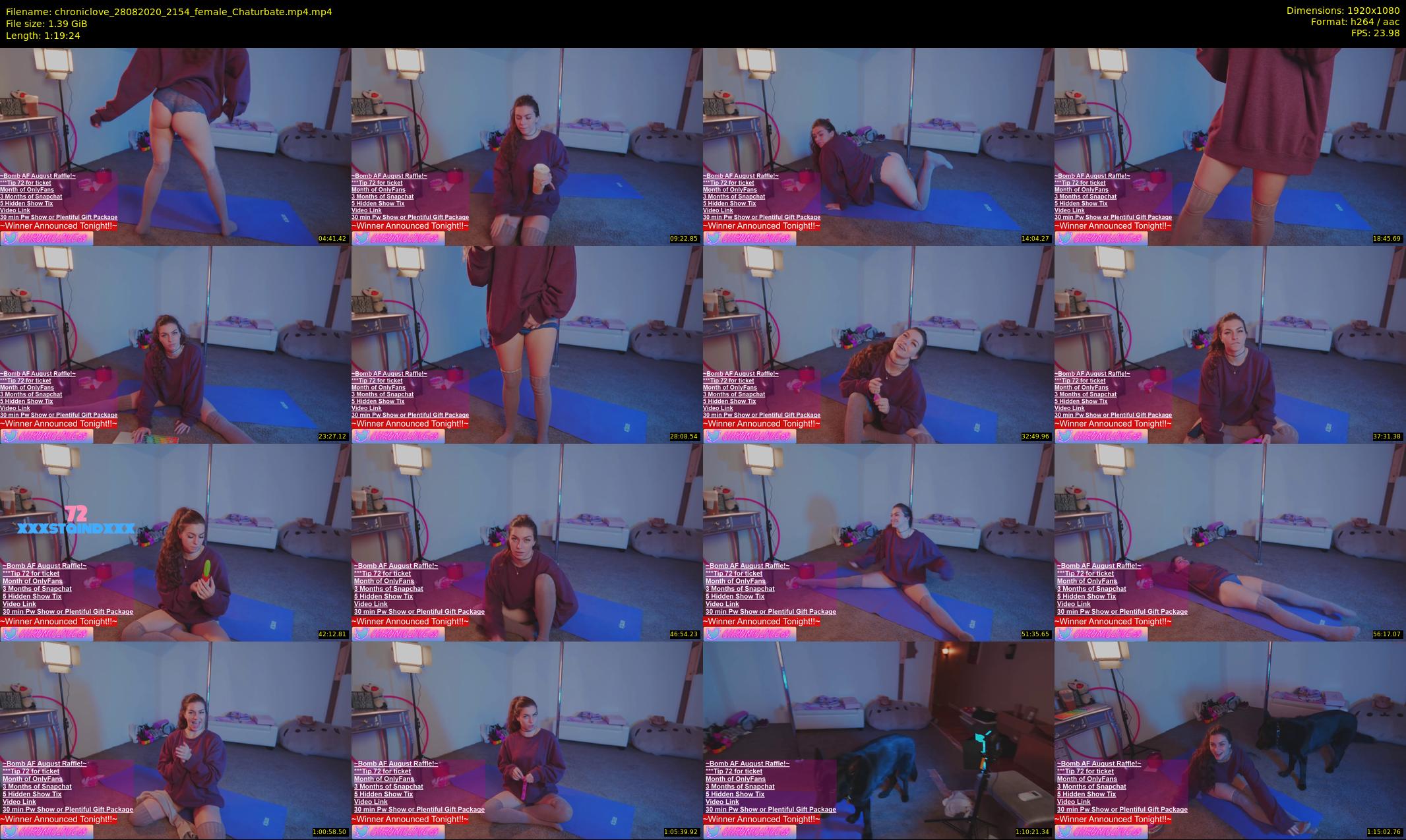 chroniclove — 80 minute Chaturbate female cam show recording, 1080p, Aug 28, 2020