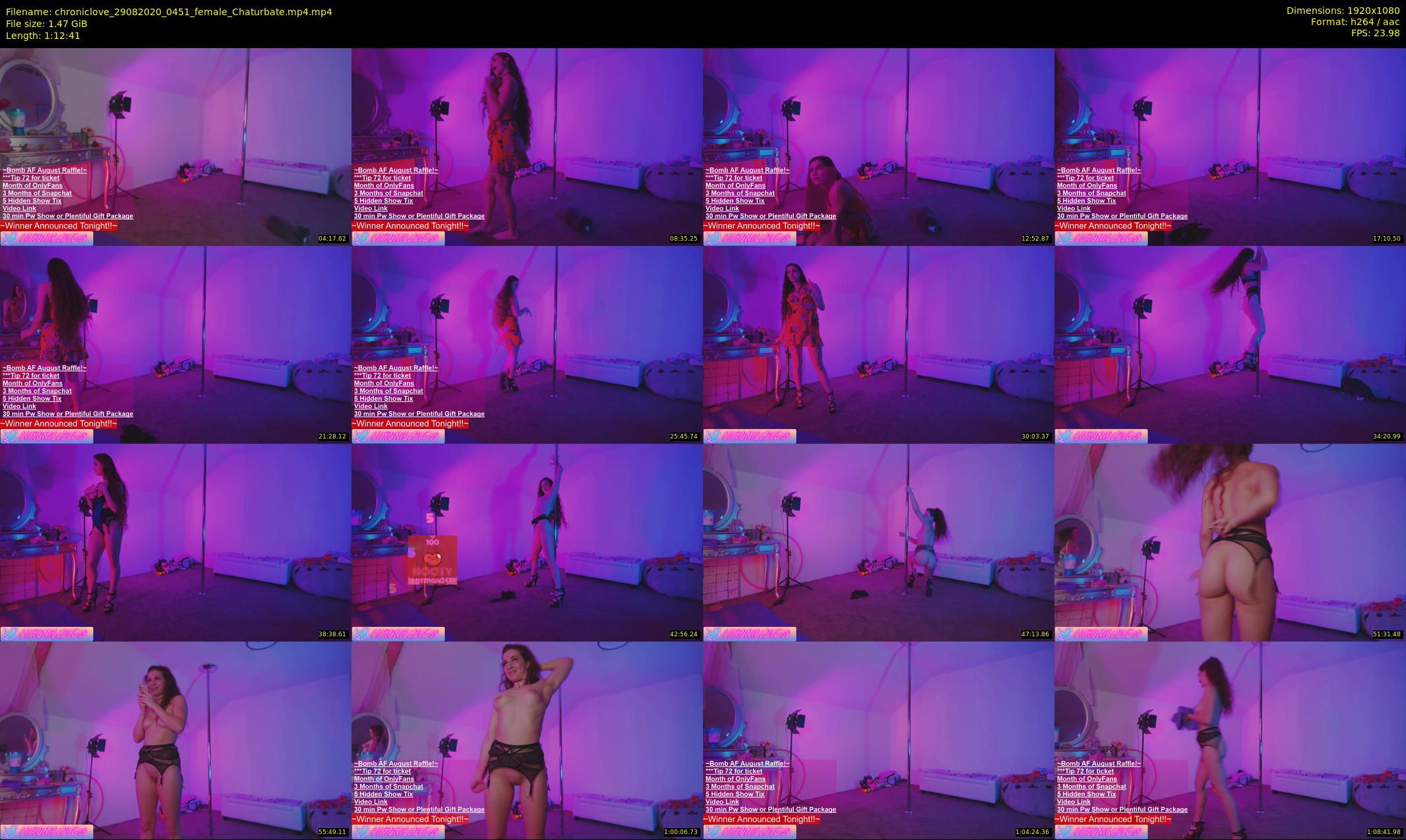 chroniclove — 73 minute Chaturbate female cam show recording, 1080p, Aug 29, 2020
