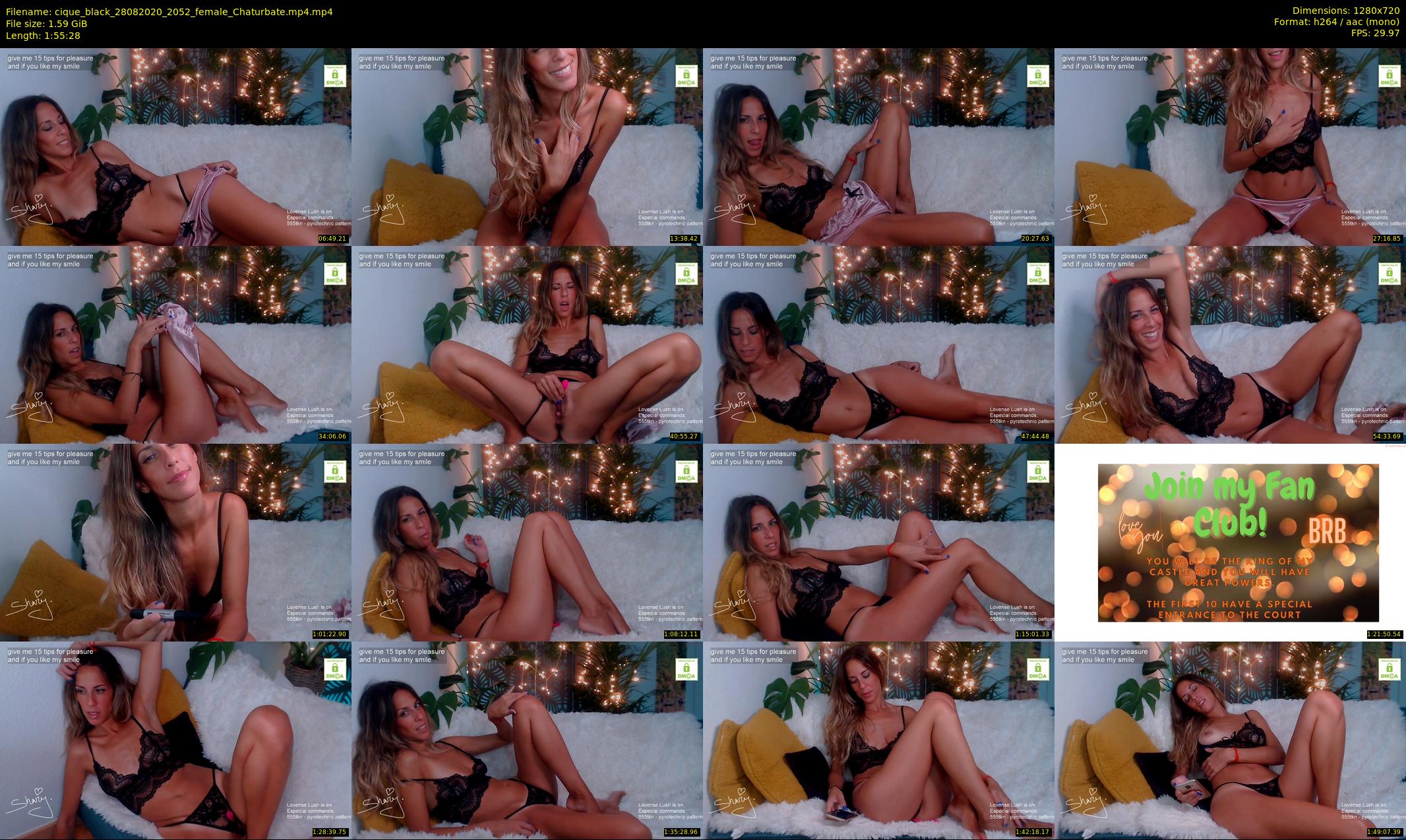 cique_black — 116 minute Chaturbate female cam show recording, 720p, Aug 28, 2020