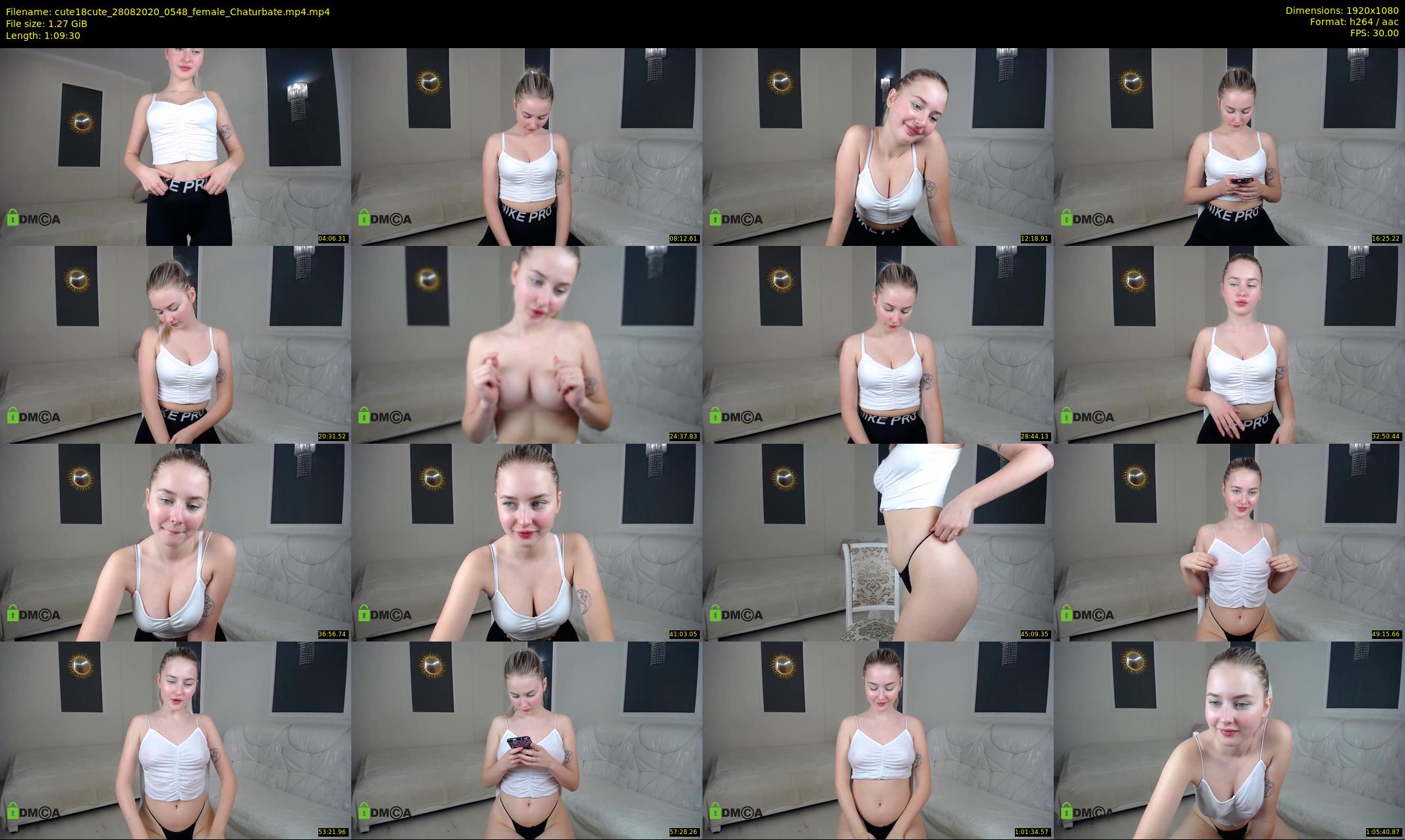 cute18cute — 70 minute Chaturbate female cam show recording, 1080p, Aug 28, 2020