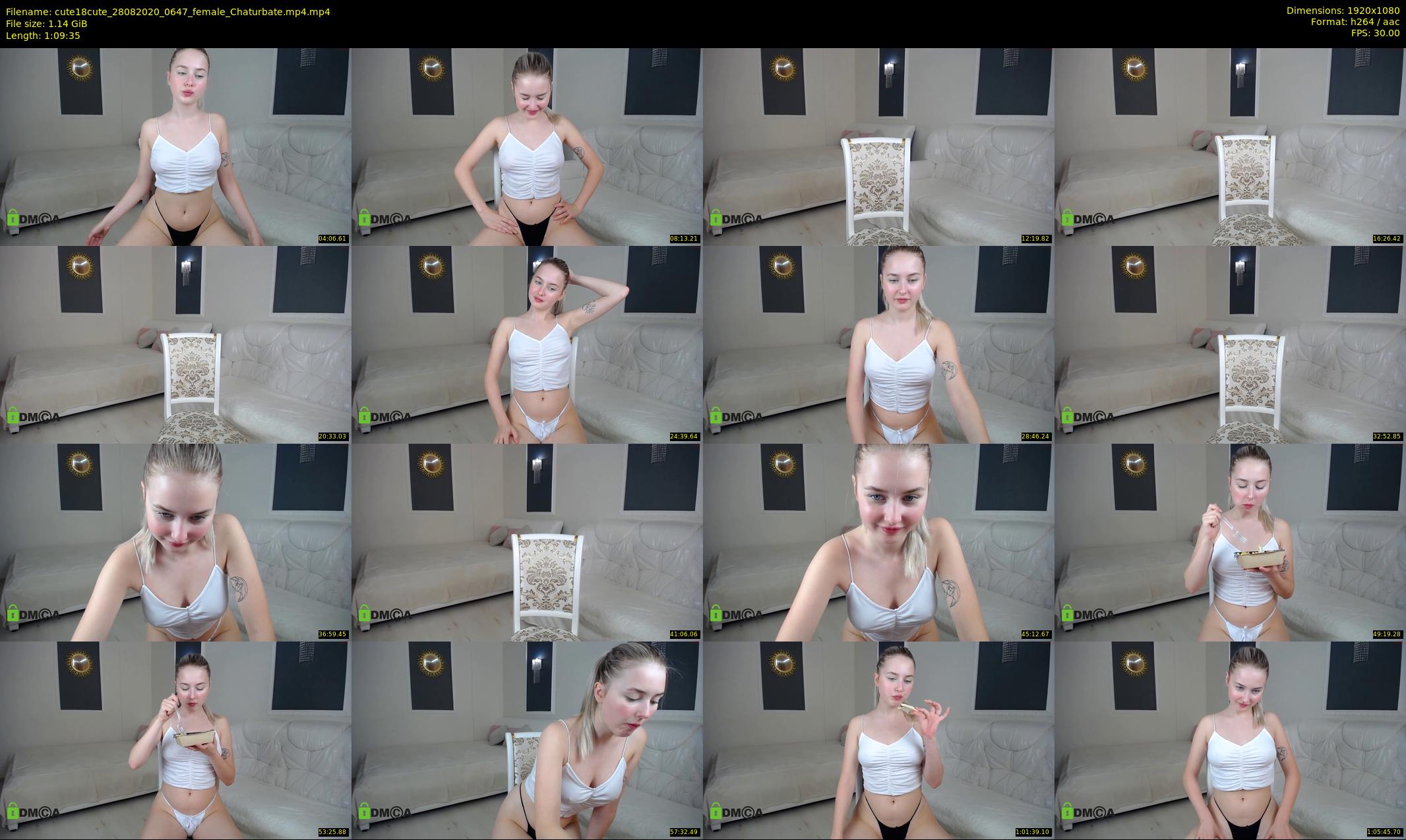 cute18cute — 70 minute Chaturbate female cam show recording, 1080p, Aug 28, 2020