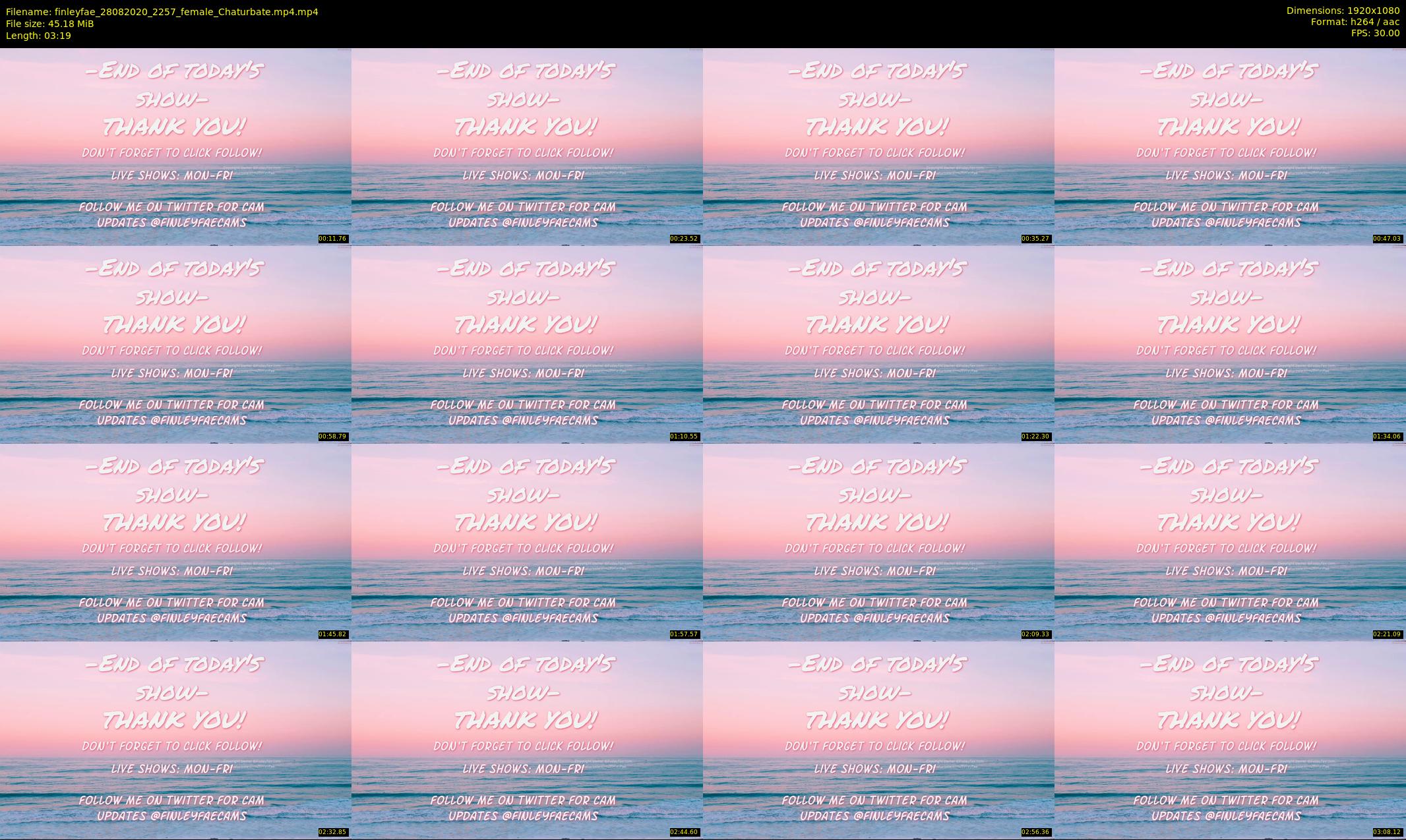 finleyfae — 4 minute Chaturbate female cam show recording, 1080p, Aug 28, 2020