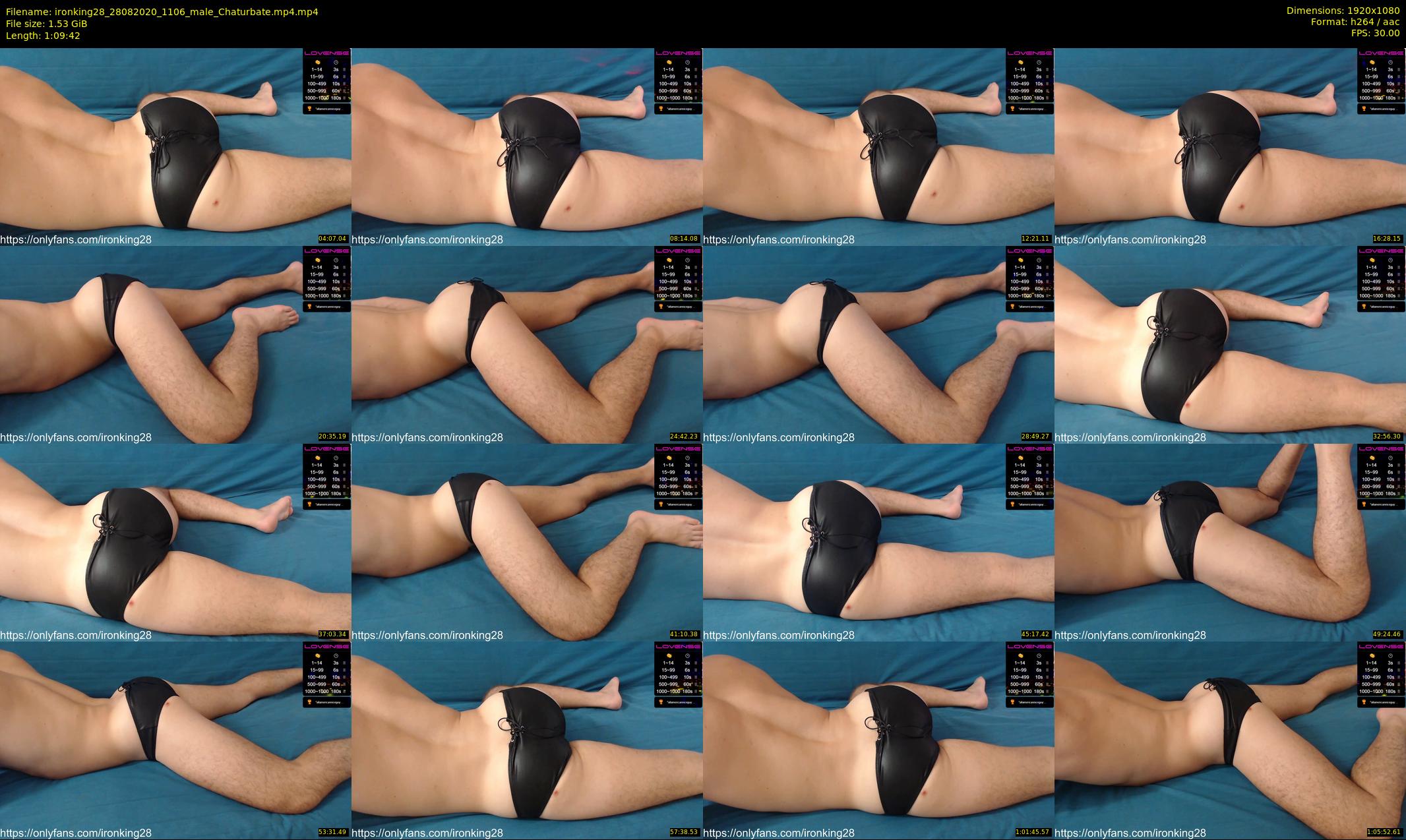 ironking28 — 70 minute Chaturbate male cam show recording, 1080p, Aug 28, 2020