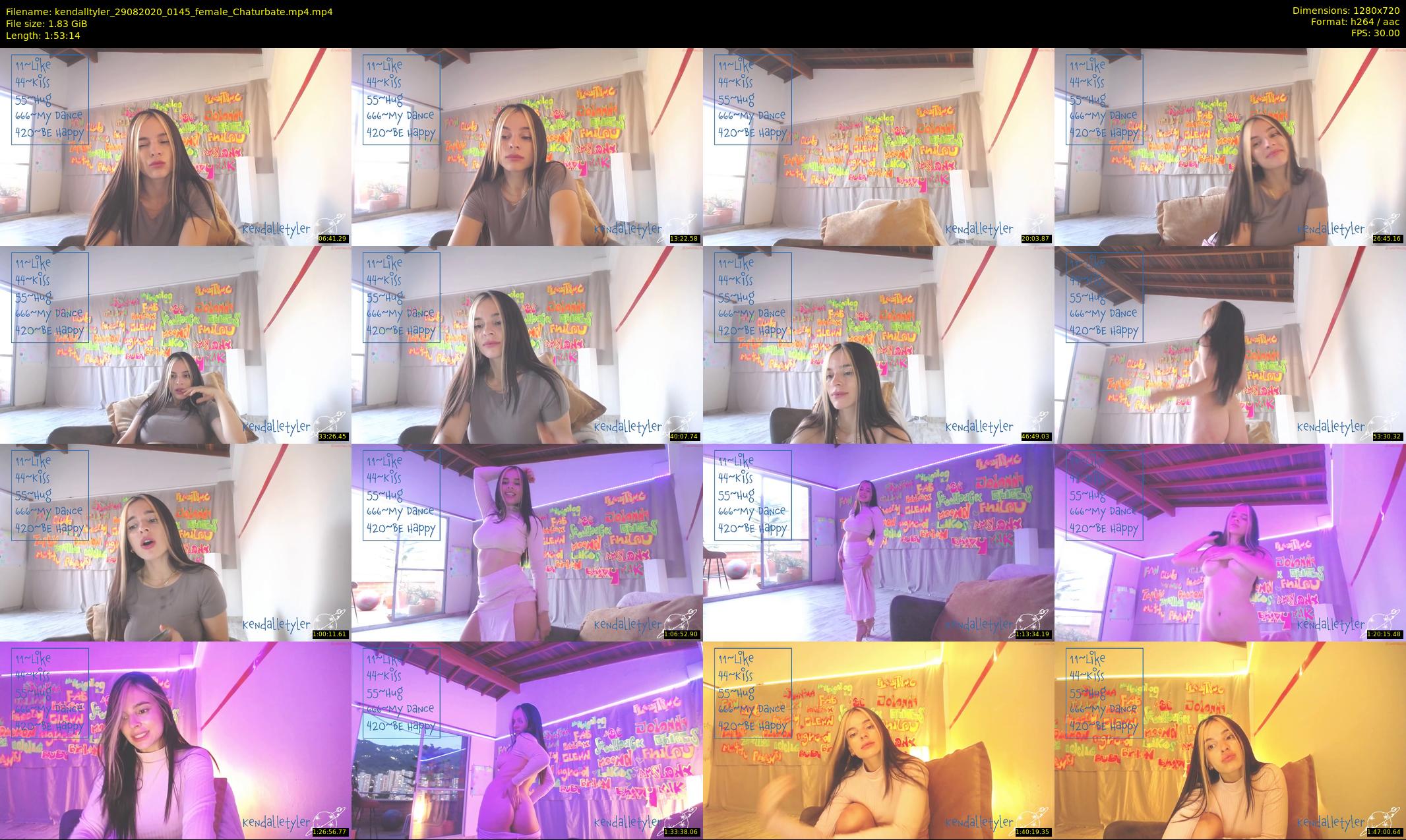 kendalltyler — 114 minute Chaturbate female cam show recording, 720p, Aug 29, 2020