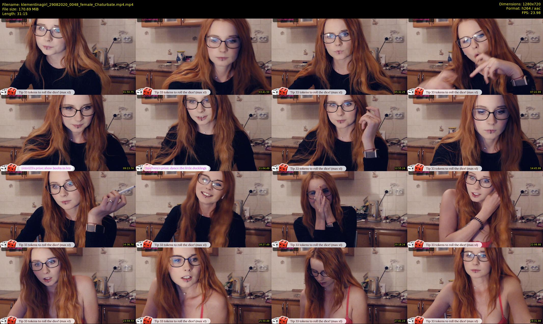 klementinagirl — 32 minute Chaturbate female cam show recording, 720p, Aug 29, 2020