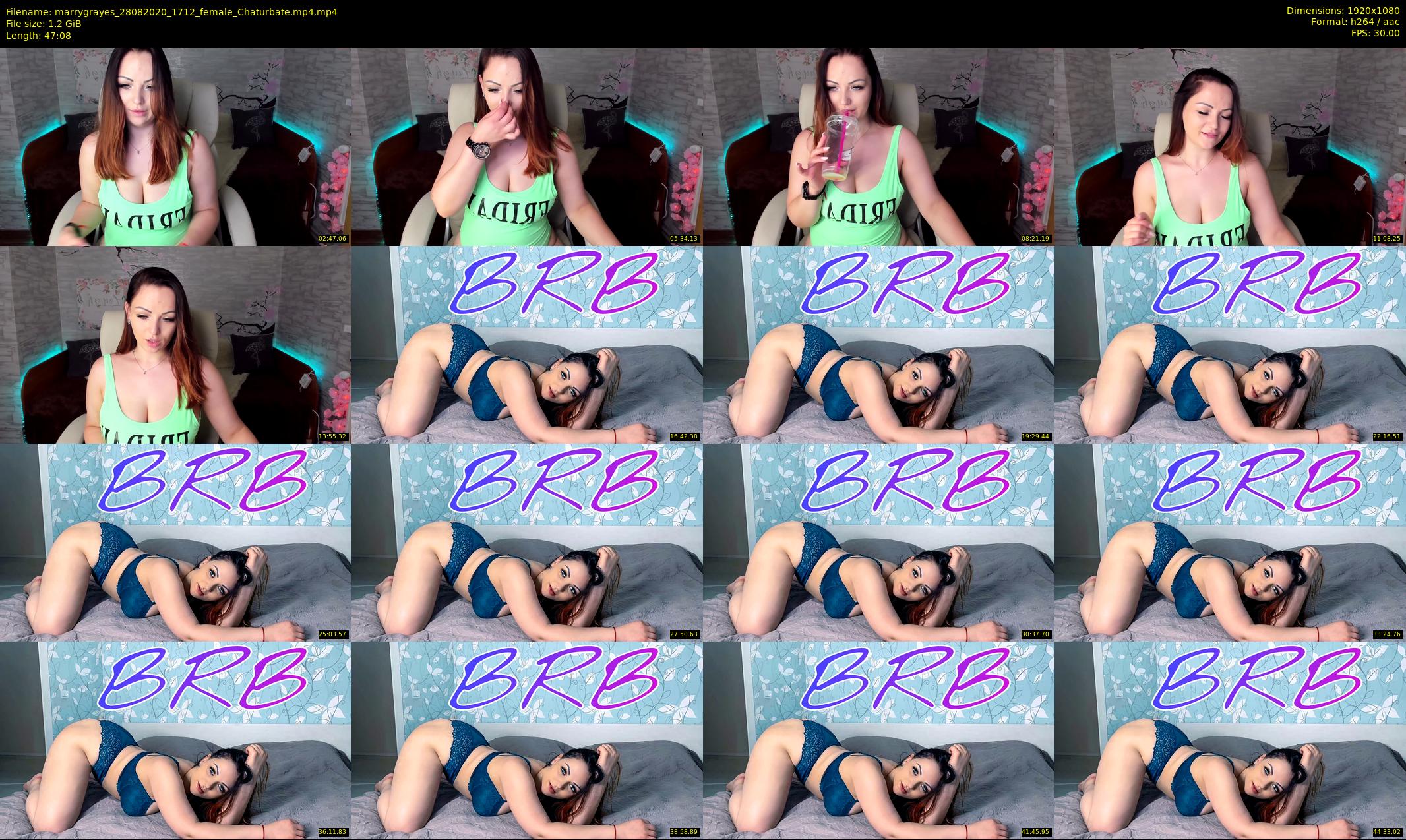 marrygrayes — 48 minute Chaturbate female cam show recording, 1080p, Aug 28, 2020