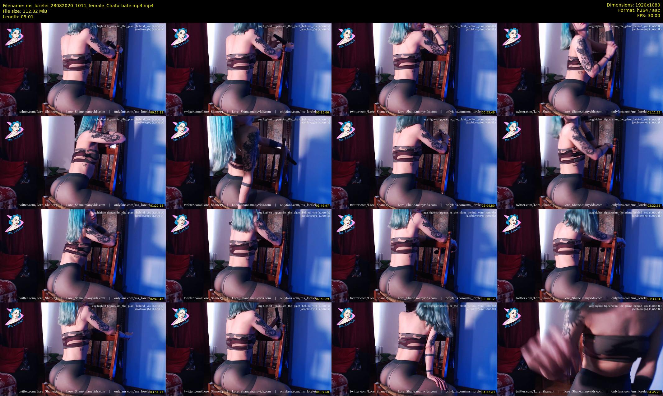 ms_lorelei — 6 minute Chaturbate female cam show recording, 1080p, Aug 28, 2020