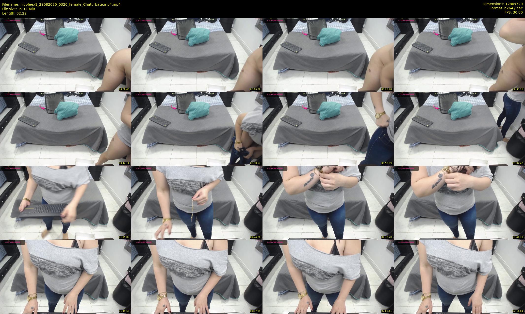 nicoleex1 — 3 minute Chaturbate female cam show recording, 720p, Aug 29, 2020