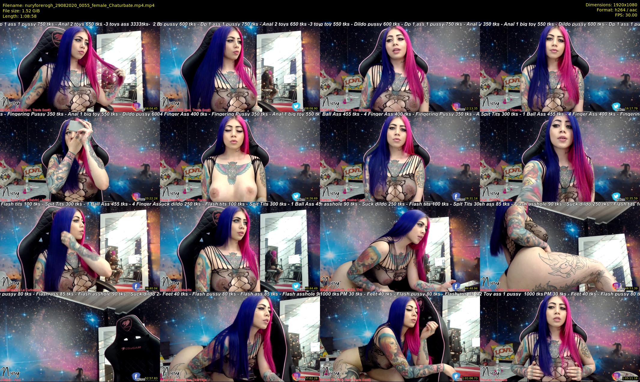 nuryforerogh — 69 minute Chaturbate female cam show recording, 1080p, Aug 29, 2020