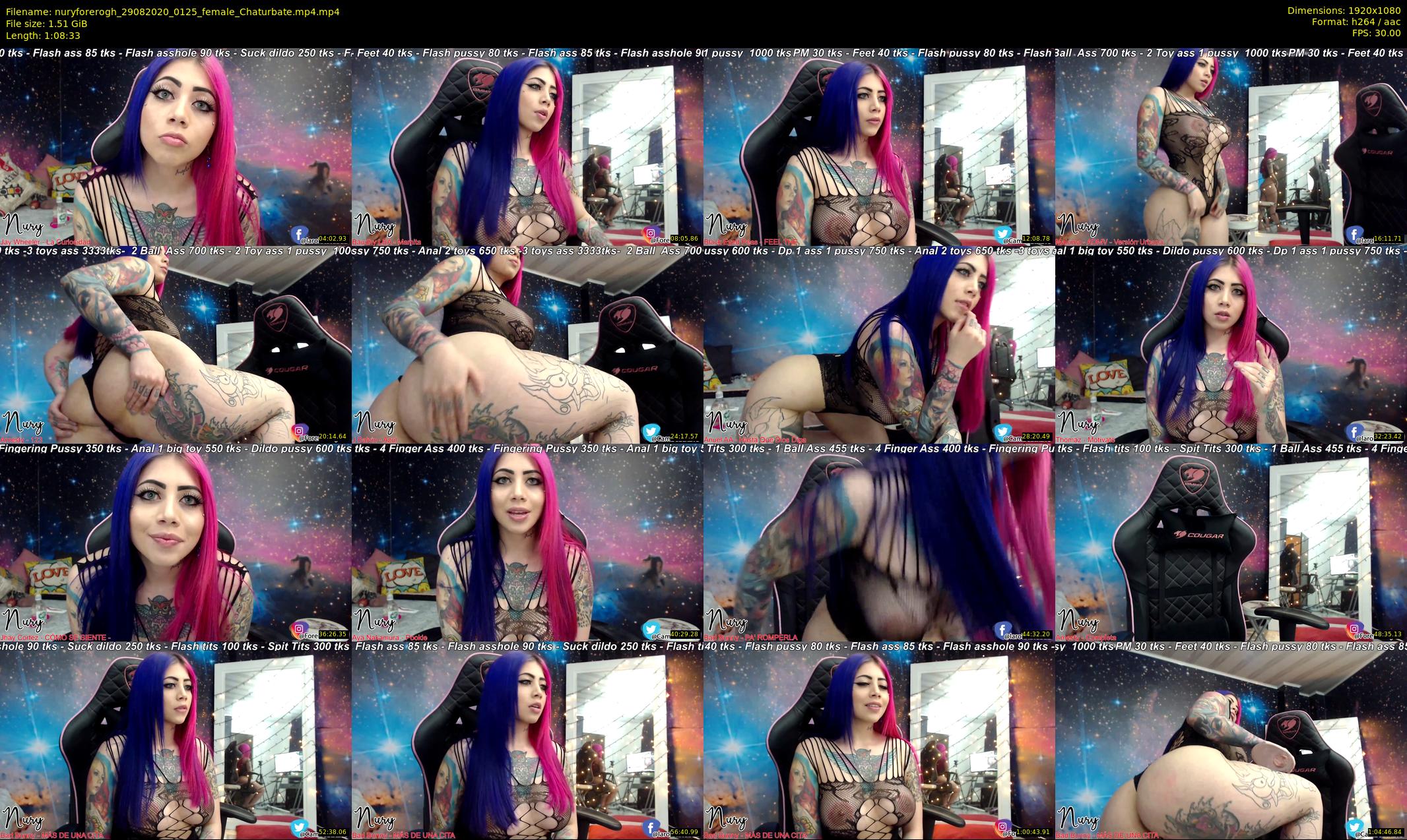 nuryforerogh — 69 minute Chaturbate female cam show recording, 1080p, Aug 29, 2020