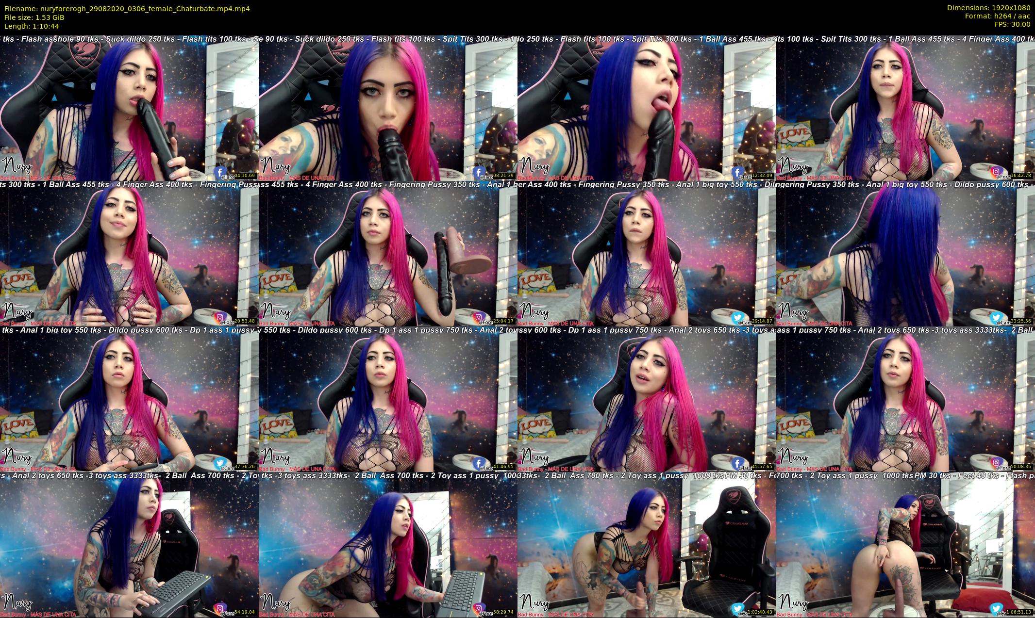 nuryforerogh — 71 minute Chaturbate female cam show recording, 1080p, Aug 29, 2020