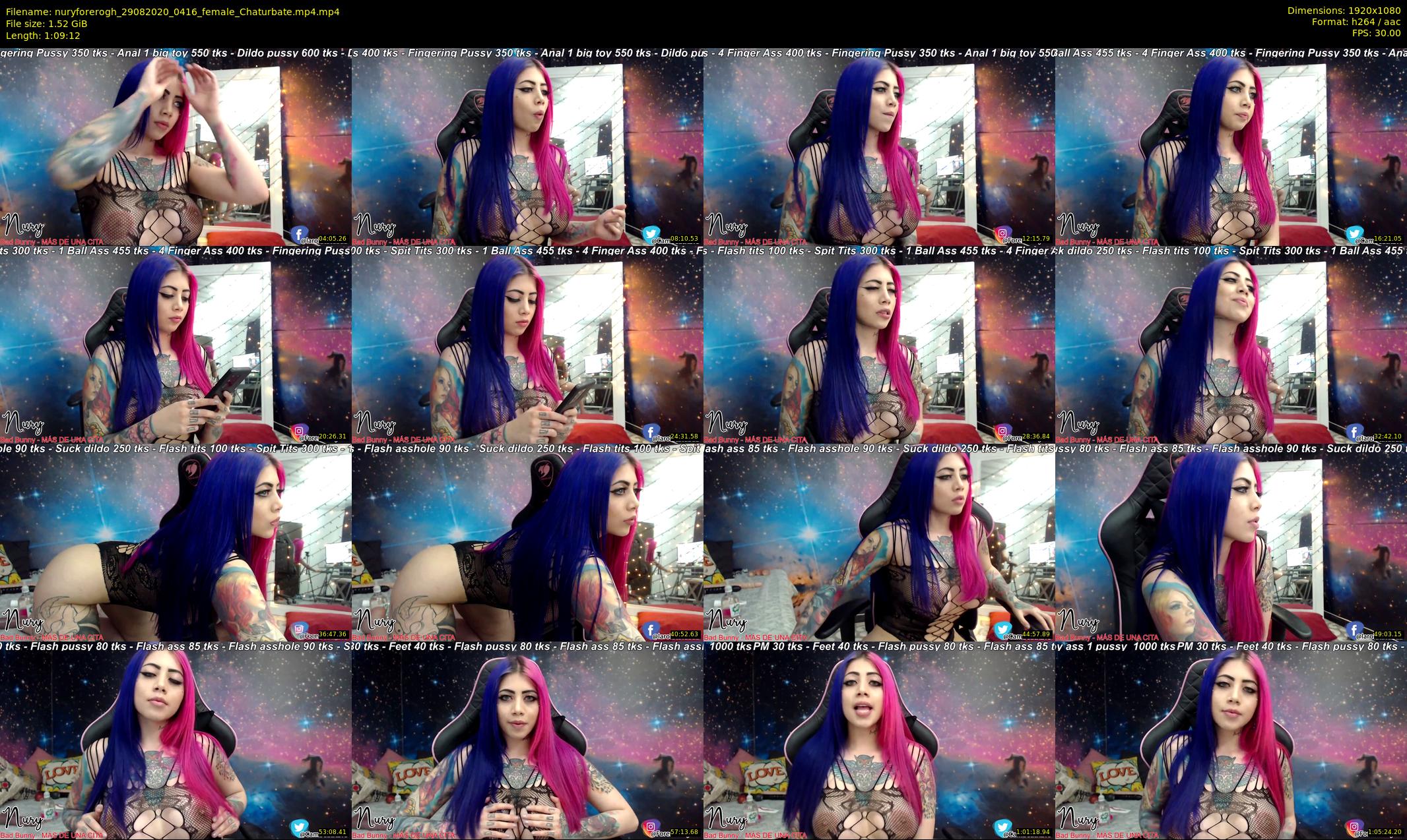 nuryforerogh — 70 minute Chaturbate female cam show recording, 1080p, Aug 29, 2020