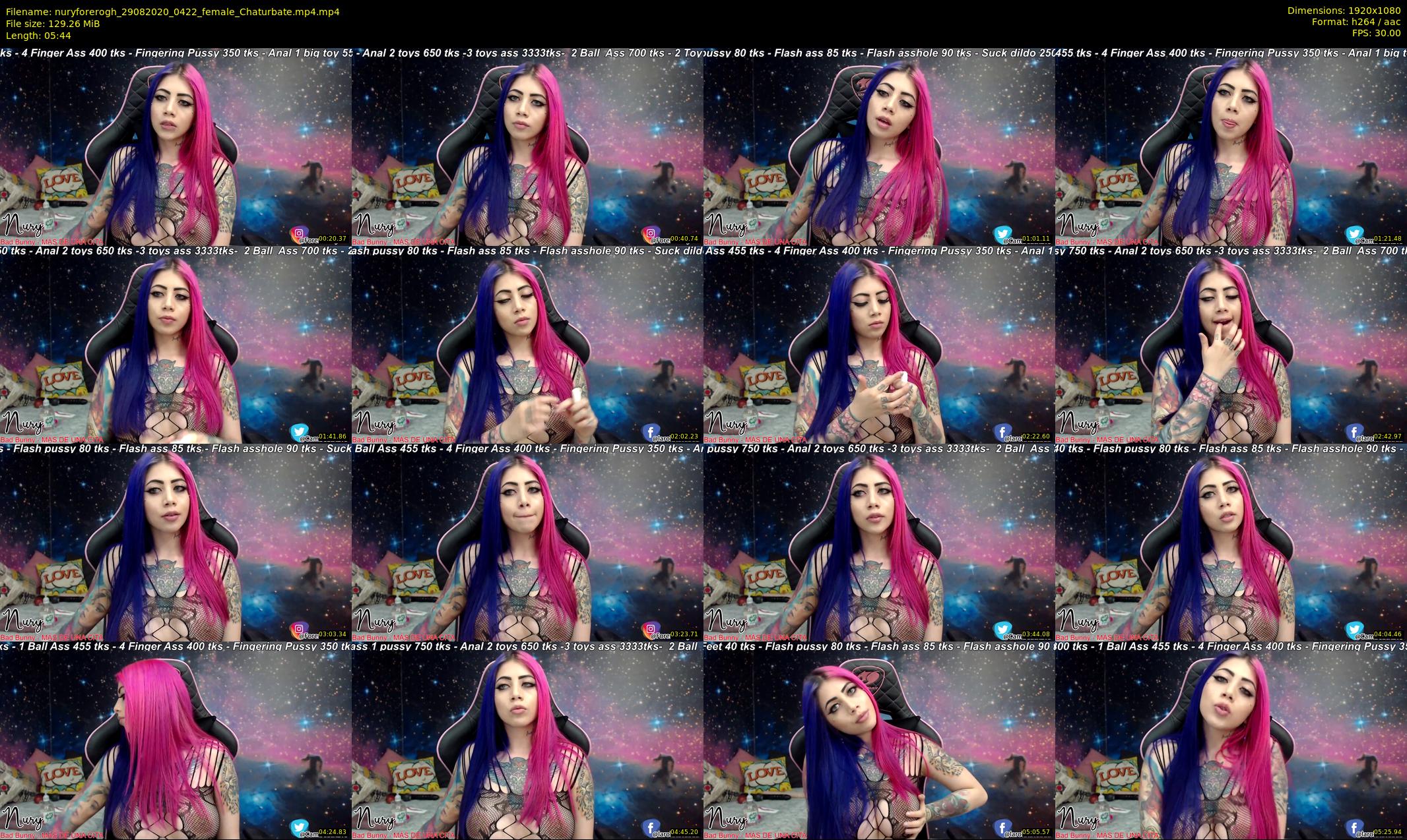 nuryforerogh — 6 minute Chaturbate female cam show recording, 1080p, Aug 29, 2020