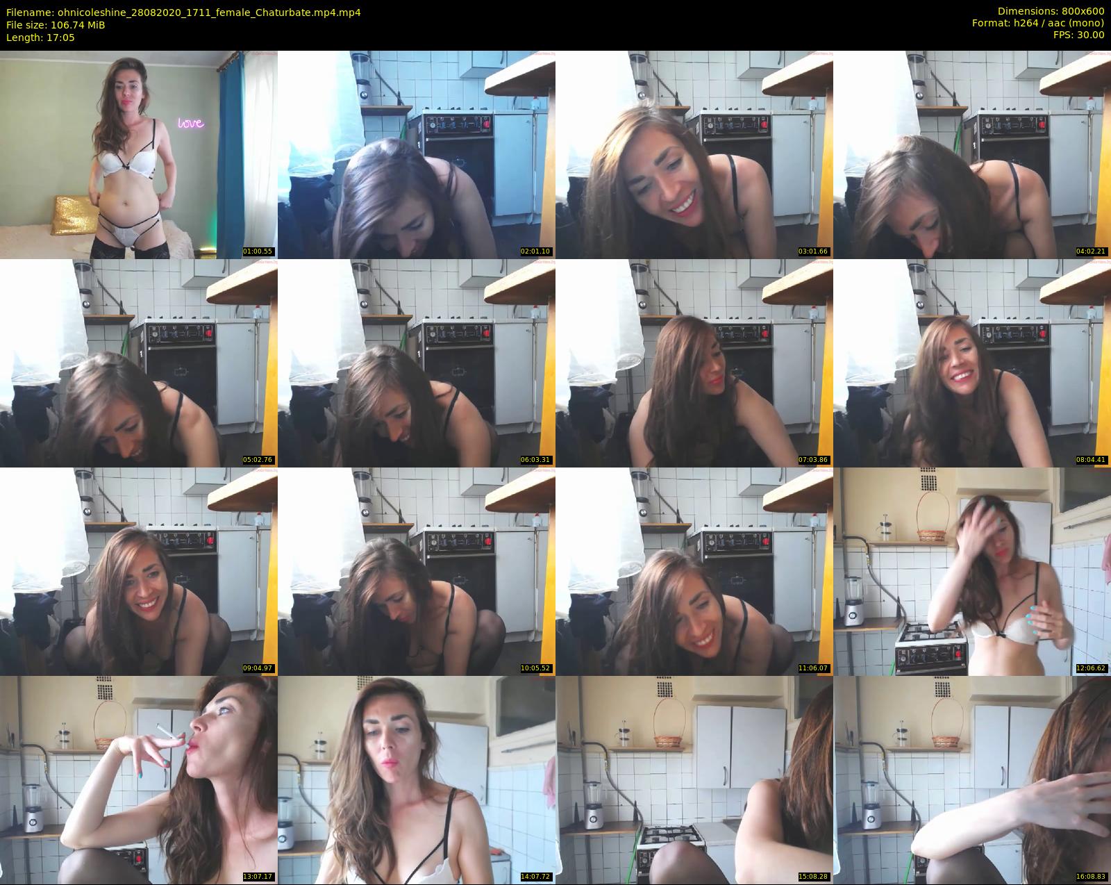 ohnicoleshine — 18 minute Chaturbate female cam show recording, 480p, Aug 28, 2020