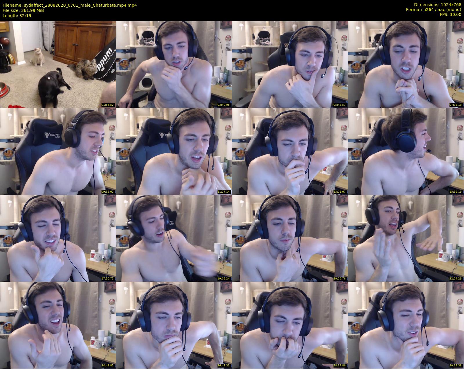 sydaffect — 33 minute Chaturbate male cam show recording, 720p, Aug 28, 2020