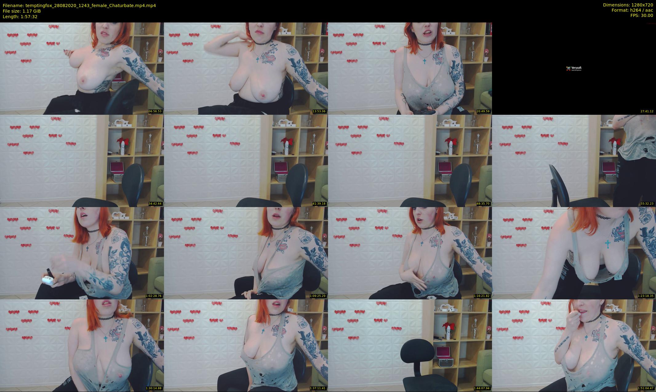 temptingfox — 118 minute Chaturbate female cam show recording, 720p, Aug 28, 2020