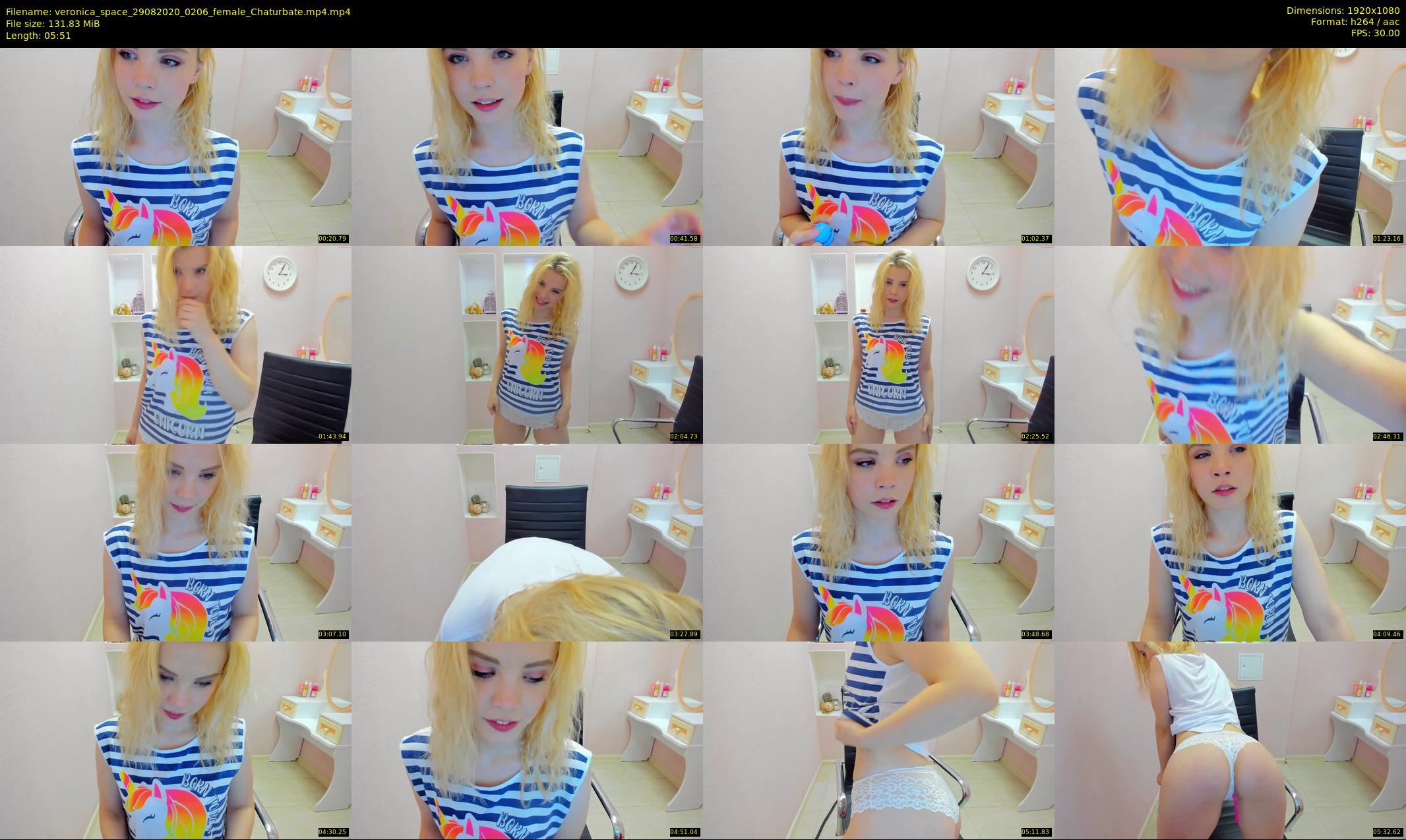 veronica_space — 6 minute Chaturbate female cam show recording, 1080p, Aug 29, 2020