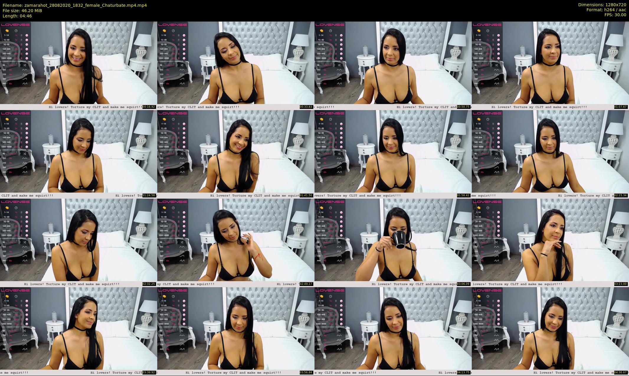 zamarahot — 5 minute Chaturbate female cam show recording, 720p, Aug 28, 2020