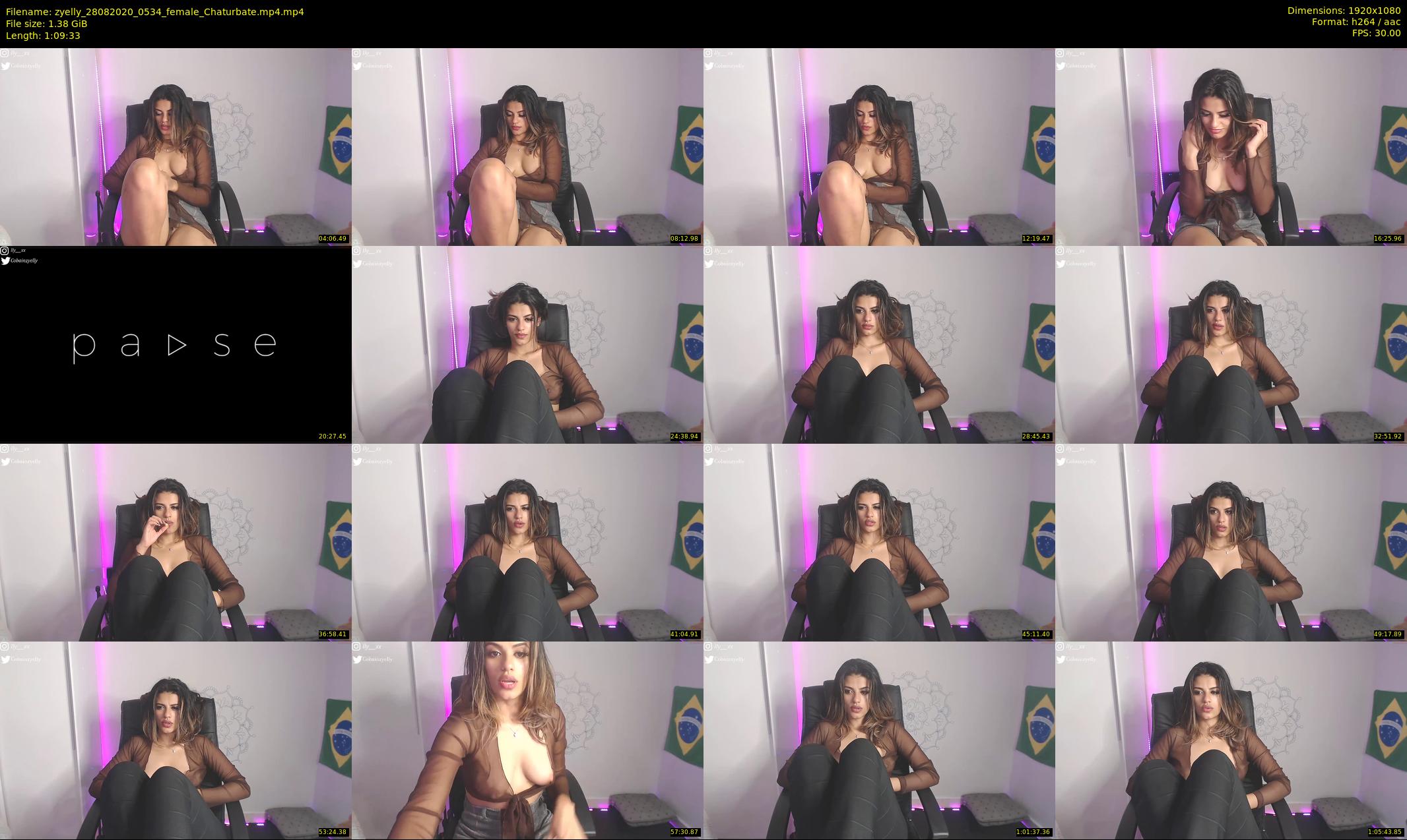 zyelly — 70 minute Chaturbate female cam show recording, 1080p, Aug 28, 2020