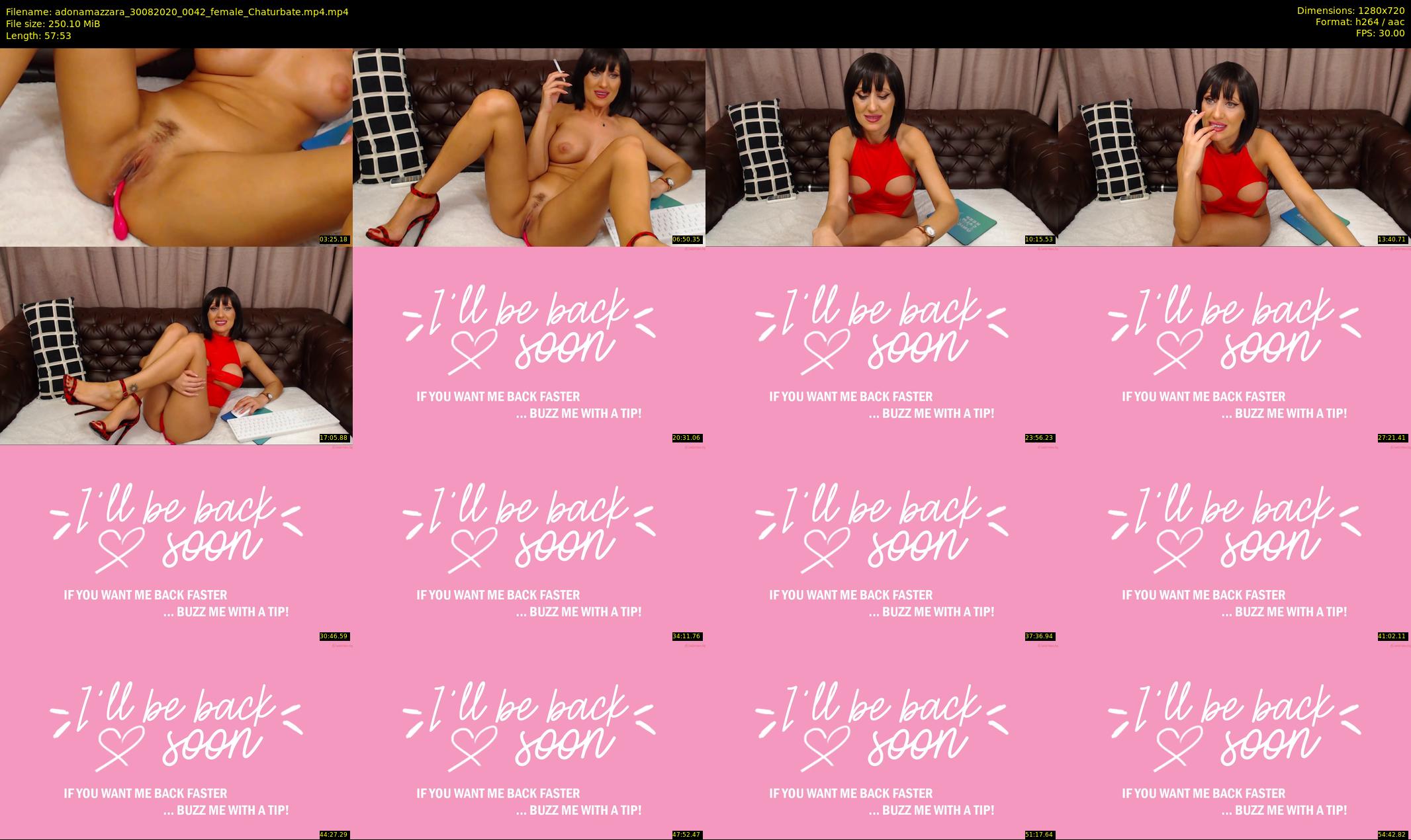 adonamazzara — 58 minute Chaturbate female cam show recording, 720p, Aug 30, 2020